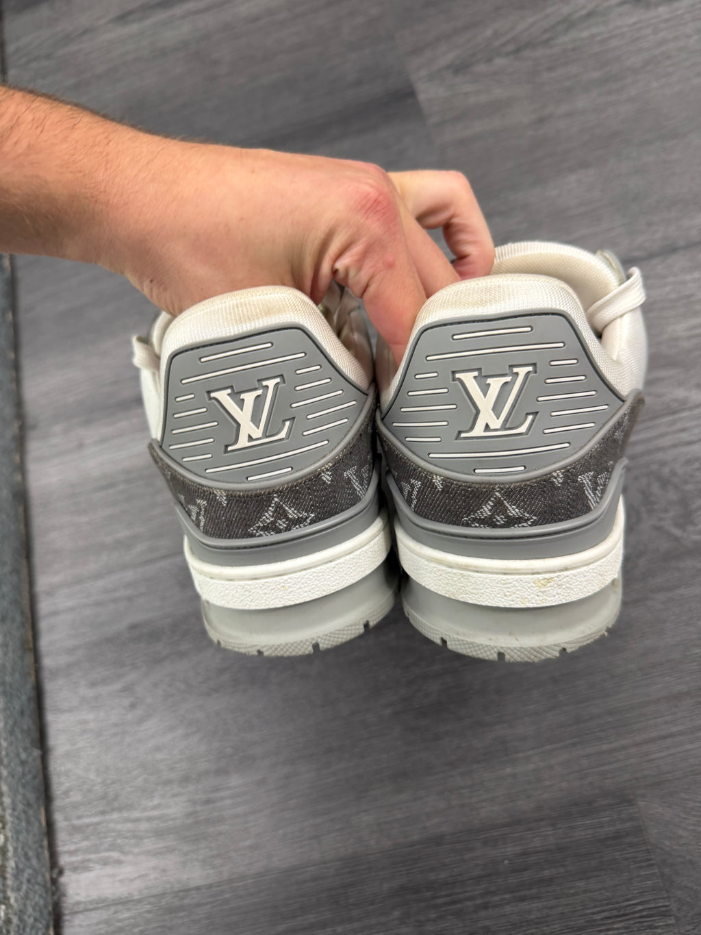 LV monogram trainers grey 9.5LV (11M) OG ALL U