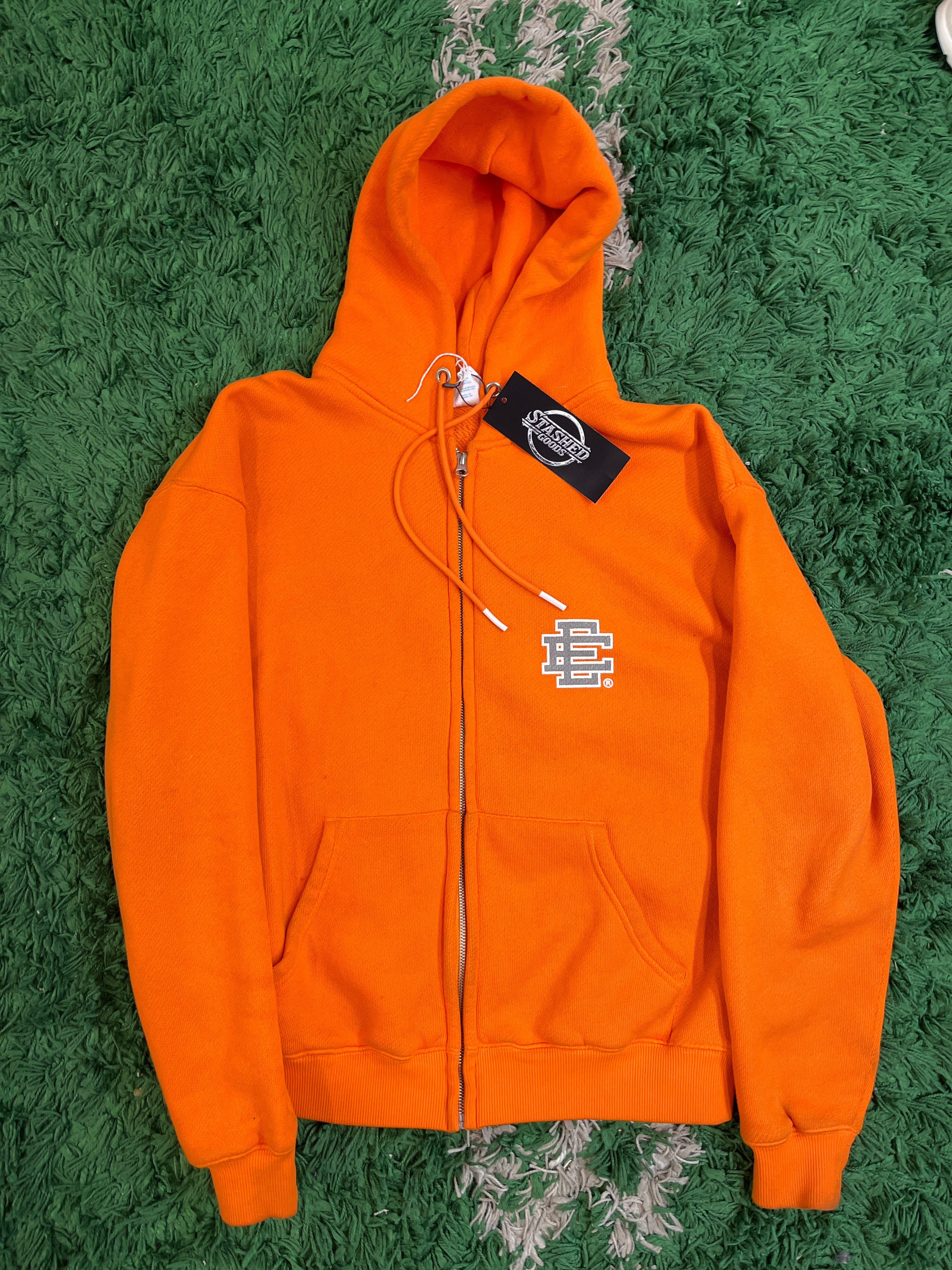 EE Orange Zip up Hoodie sz S U