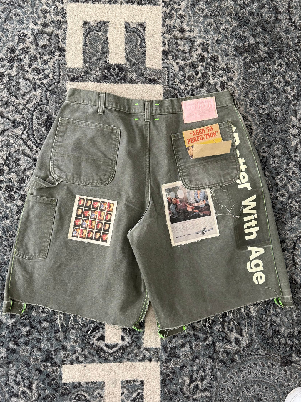 BETTER WITH AGE assorted feck shorts green 38 DSWT