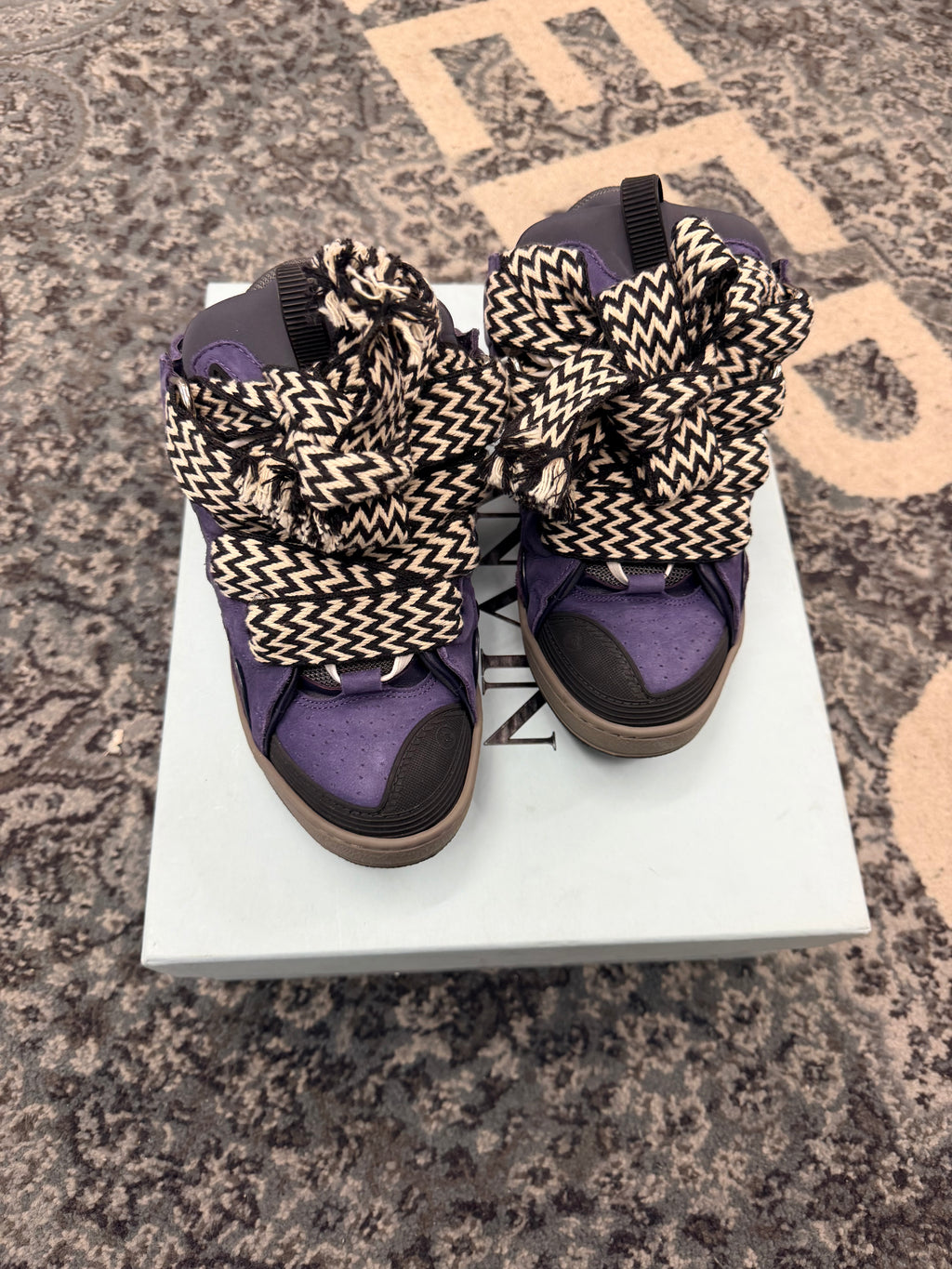 Lanvin Purple Curb Sneakers Size 39 (8-8.5W) U WB