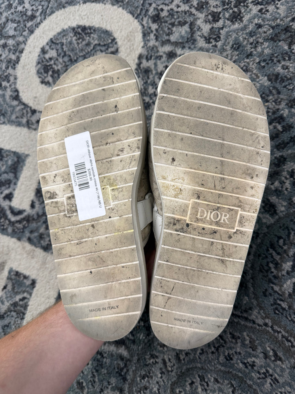 DIOR oblique alpha sandals crème 44 (11M) NB U