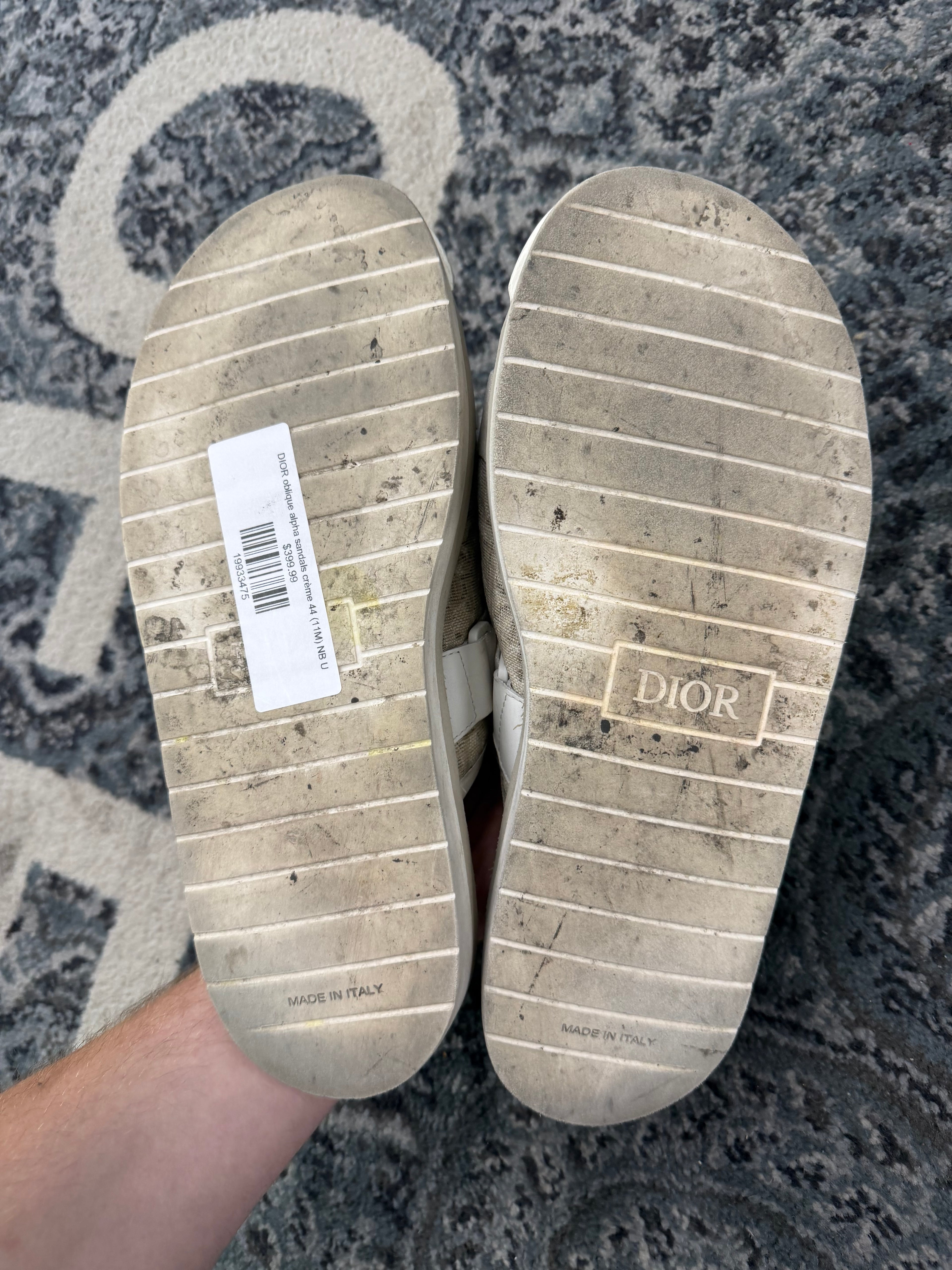 DIOR oblique alpha sandals crème 44 (11M) NB U