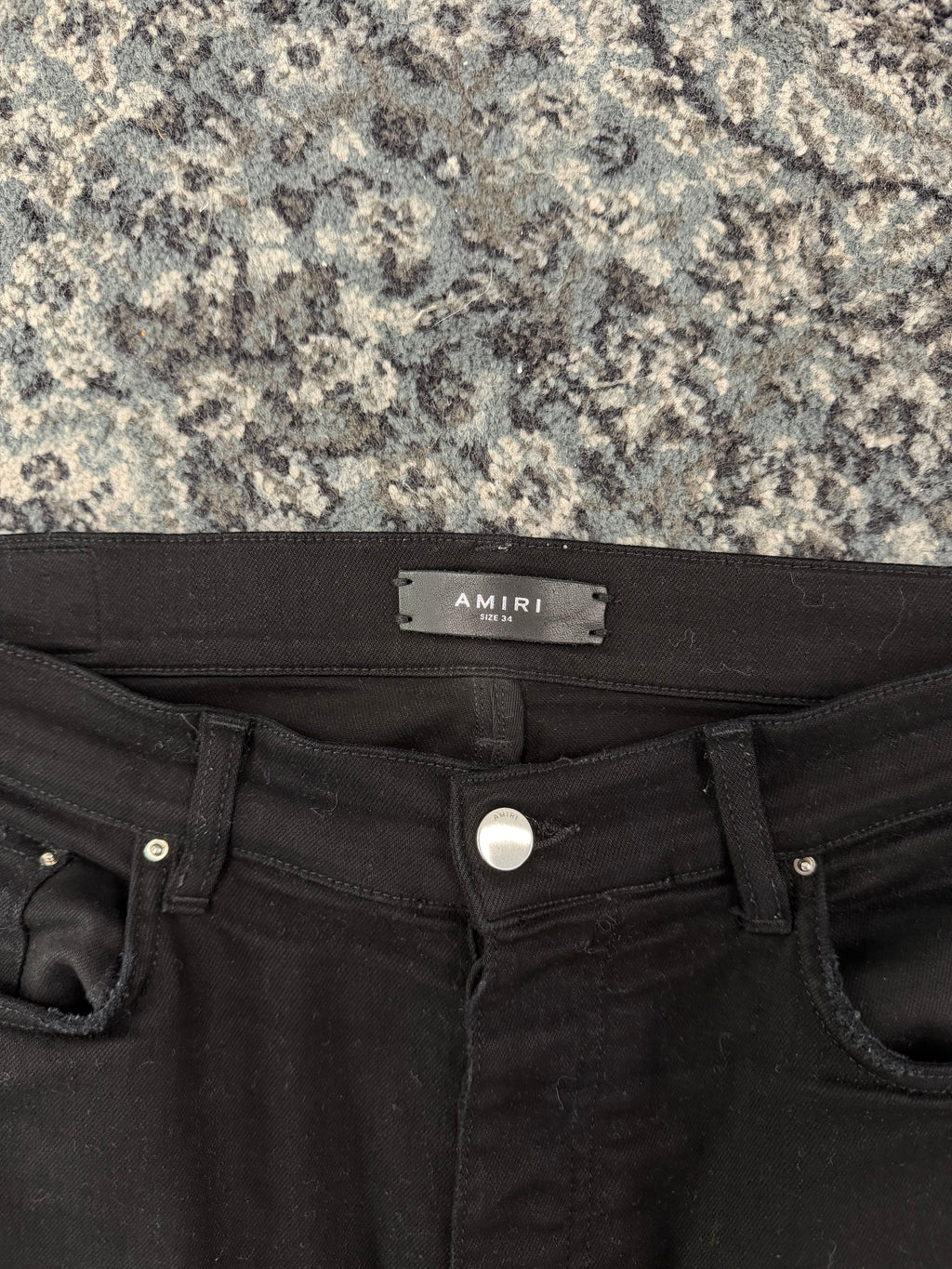 AMIRI black bandana mx1 jeans black 34 U