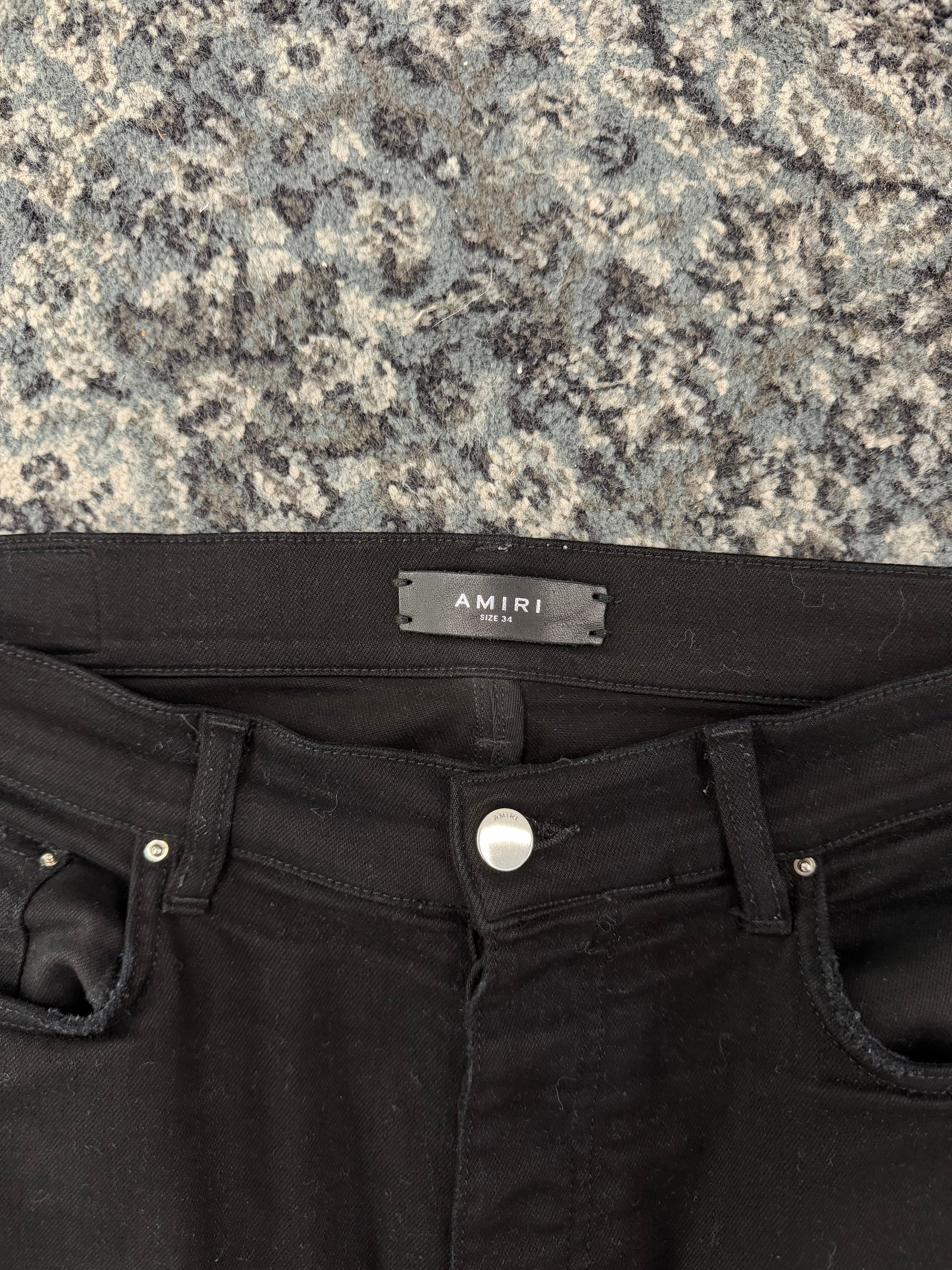 AMIRI black bandana mx1 jeans black 34 U