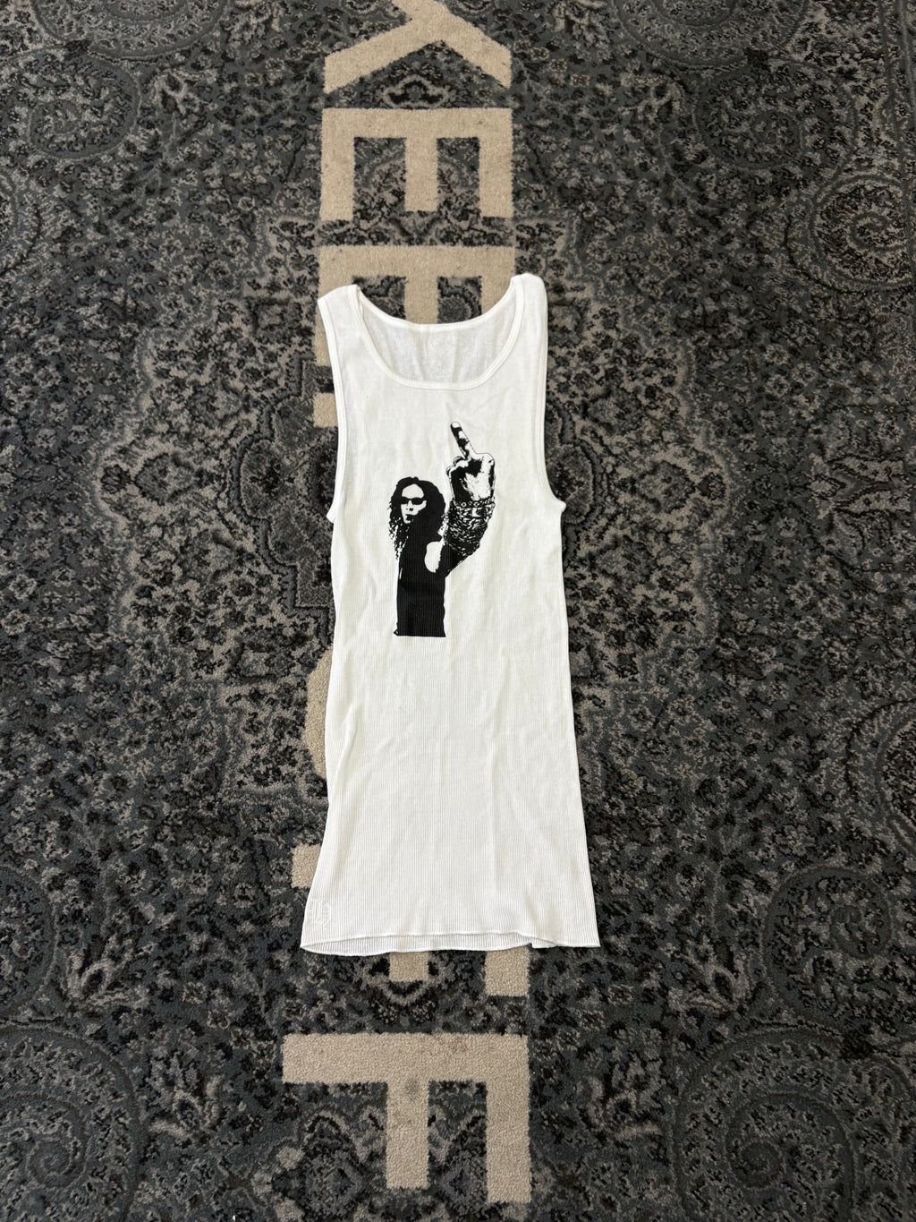 CHROME HEARTS stark middle finger tanktop dress L DS