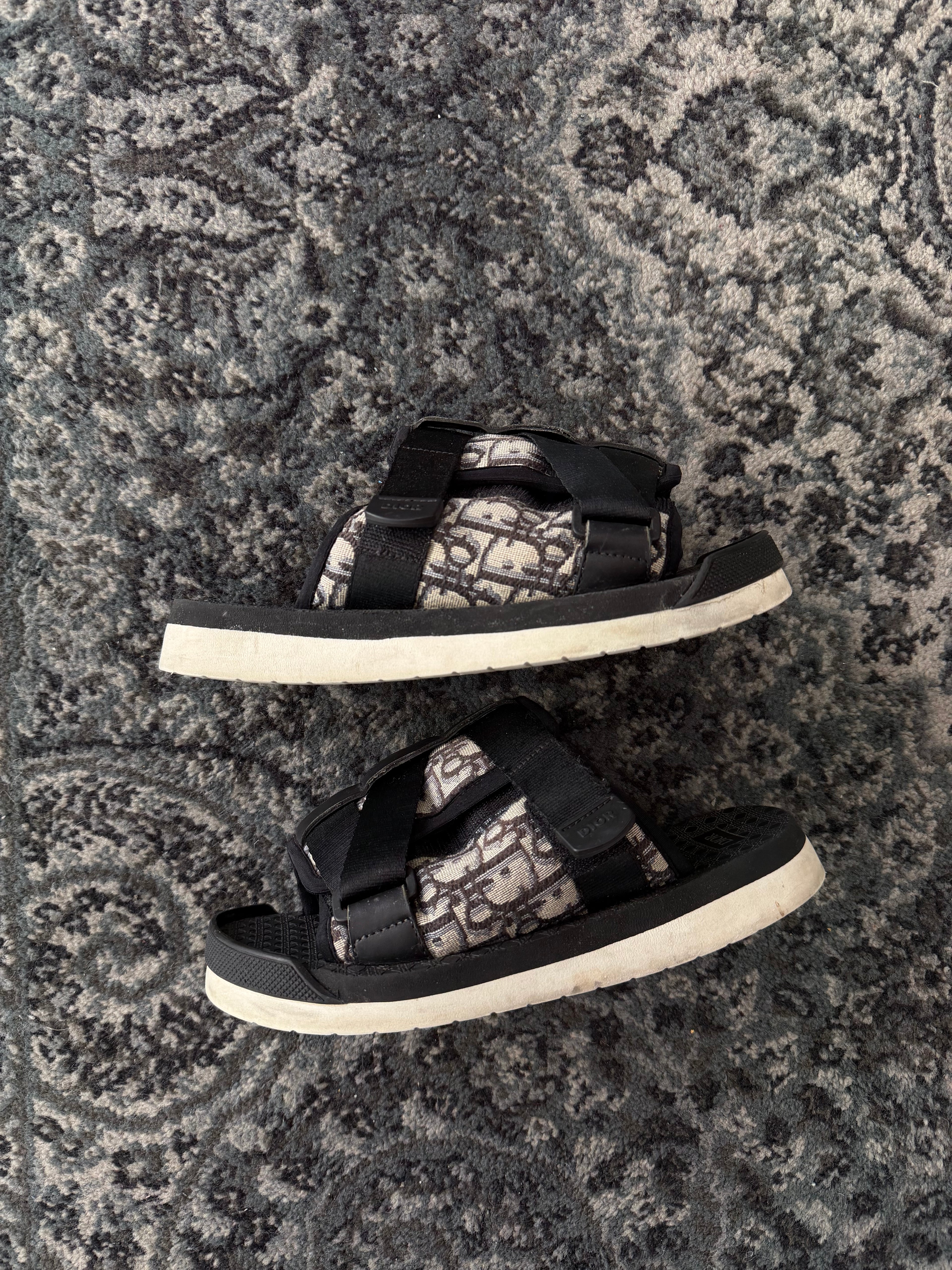 DIOR alpha oblique sandals navy 39 (9W) NB U