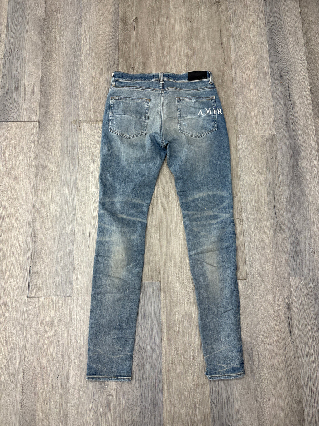 MA hibiscus flower jeans indigo 32 U