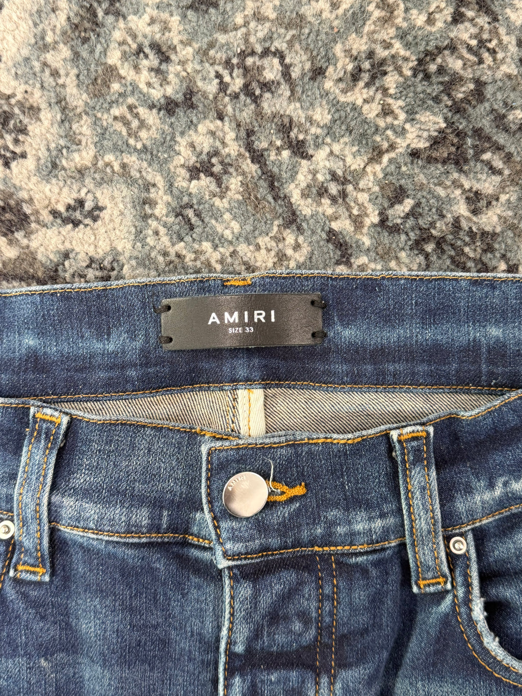 AMIRI red bandana mx1 jeans indigo 33 U