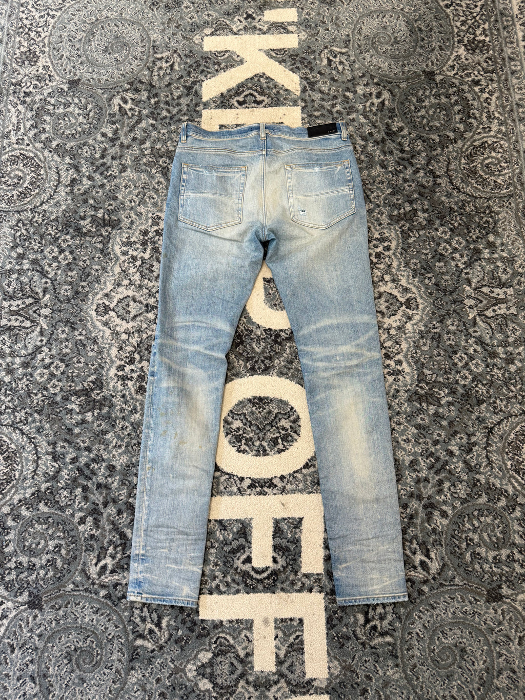 AMIRI blue tie dye bandana thrasher jeans indigo 34 U