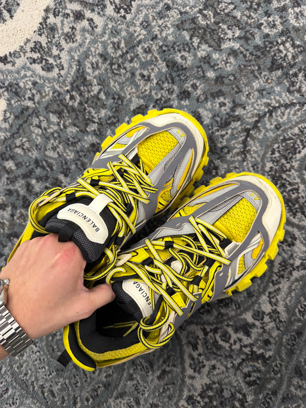BALENCIAGA track runners yellow/grey 41 (8M) NB U