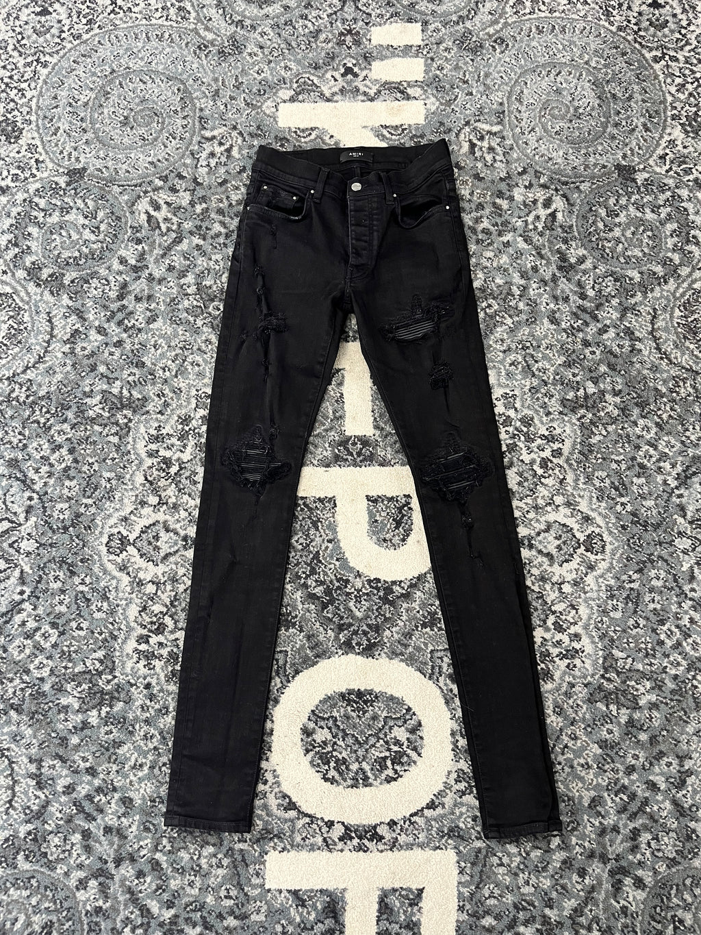 AMIRI black plack patch mx1 jeans black 29 U