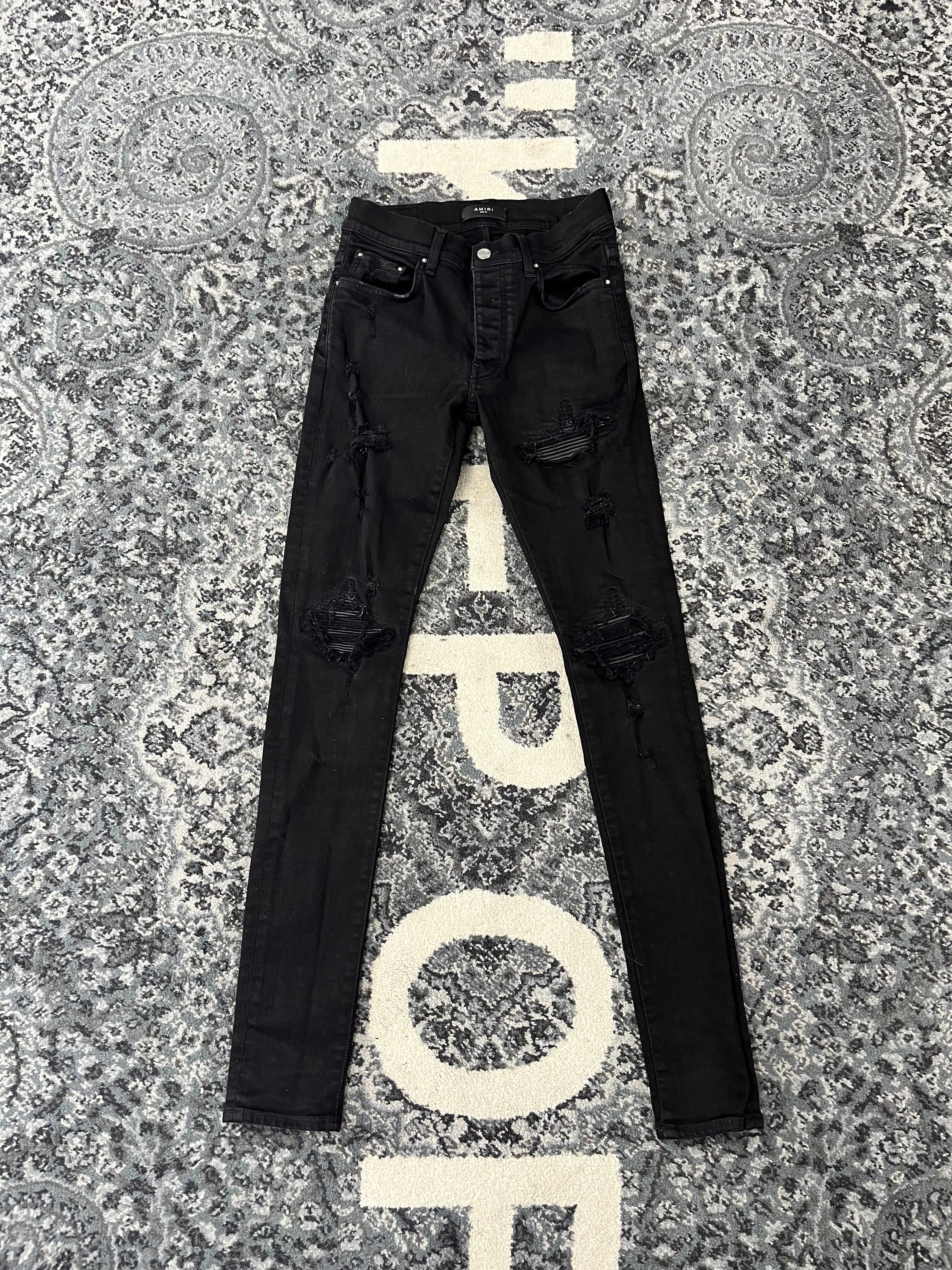 AMIRI black plack patch mx1 jeans black 29 U