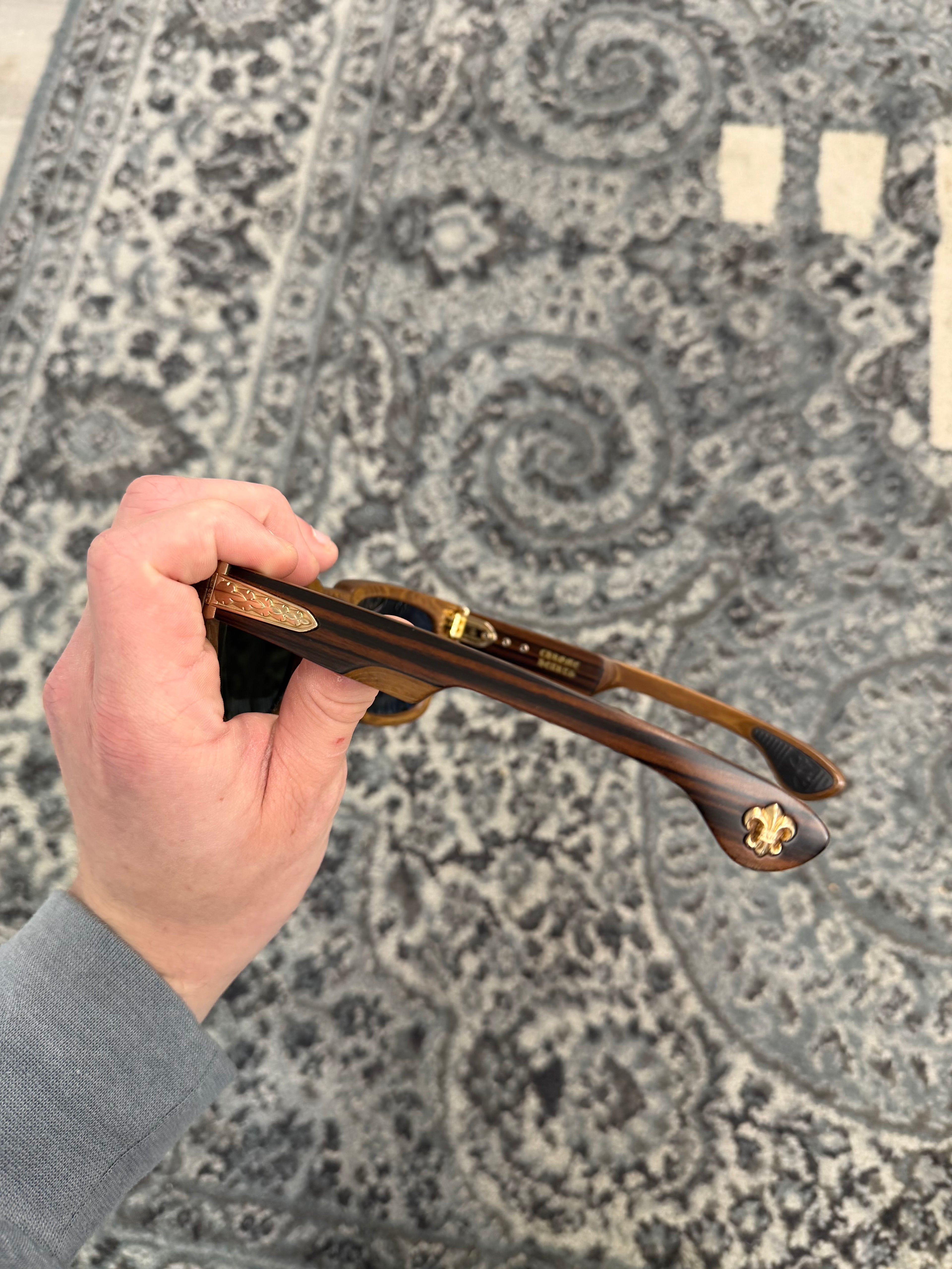 CHROME HEARTS "Lilith" wood glasses OS U