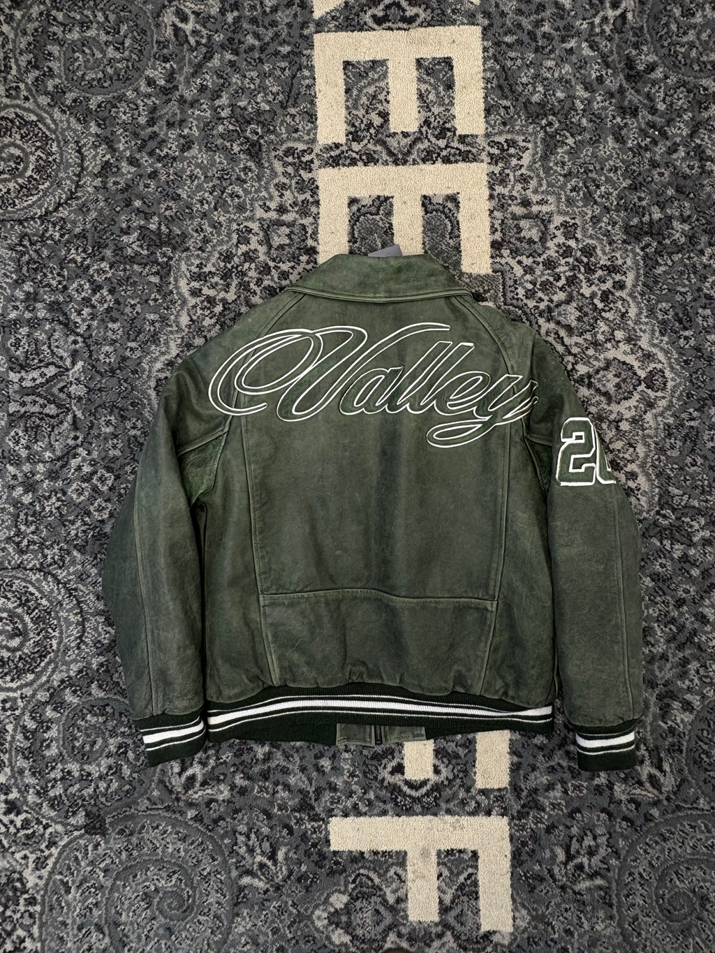 VALE leather jacket green XXL (fits M) U
