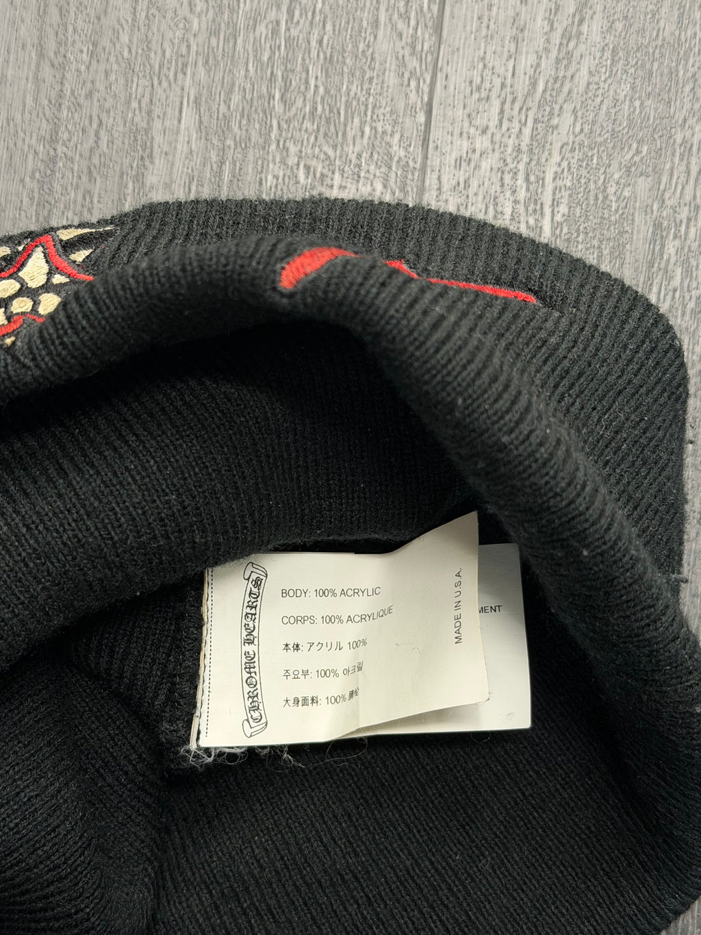 CHROME HEARTS “I❤️NY” beanie black OS U