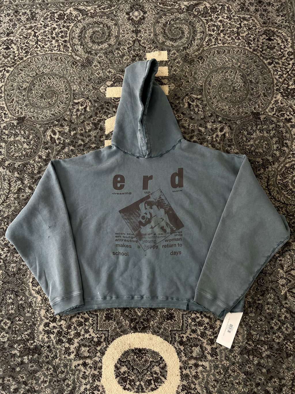 ERD school girl hoodie blue XL U