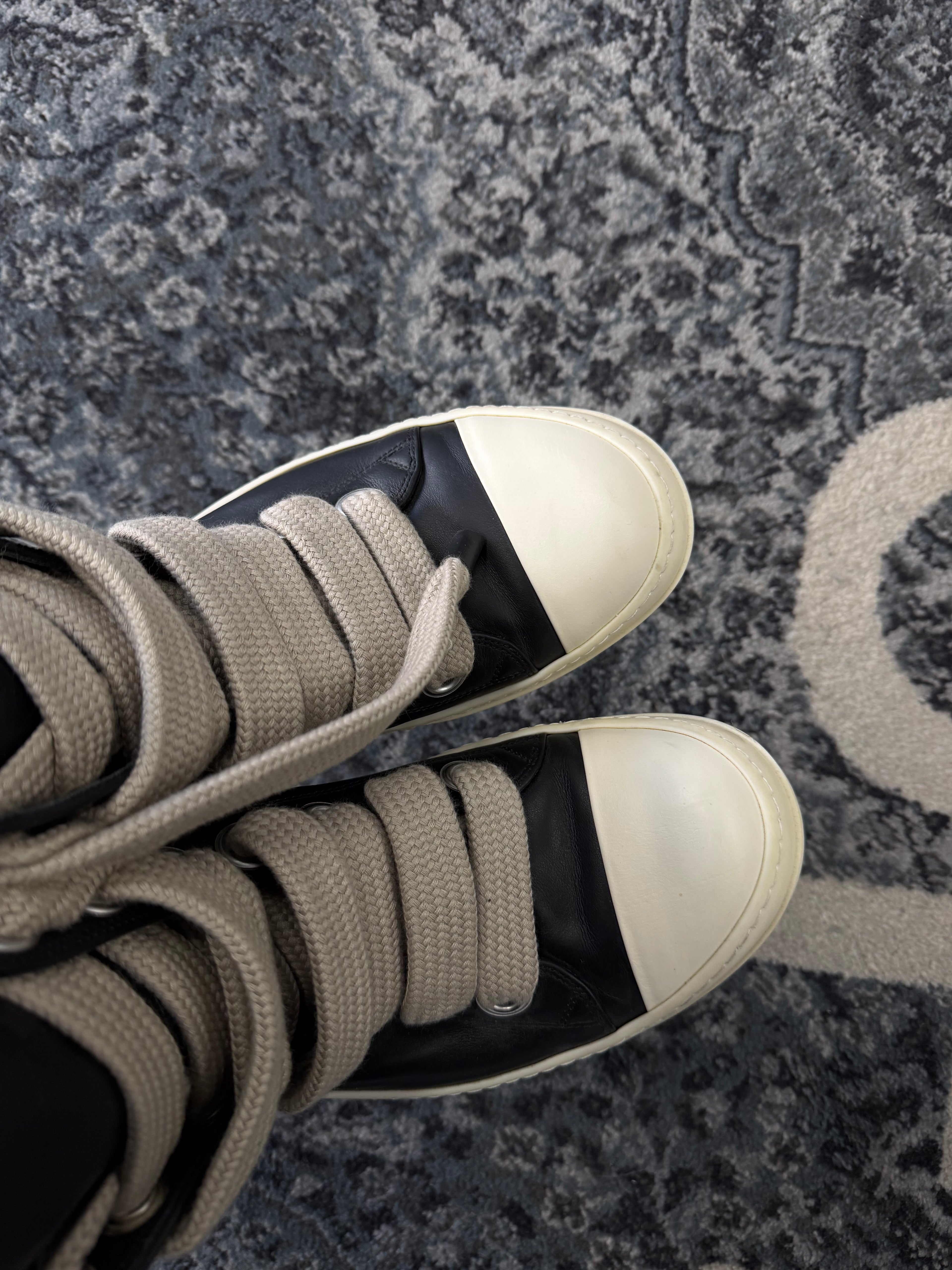 Rick Owens black jumbo laced high top sz 44 (11M) U