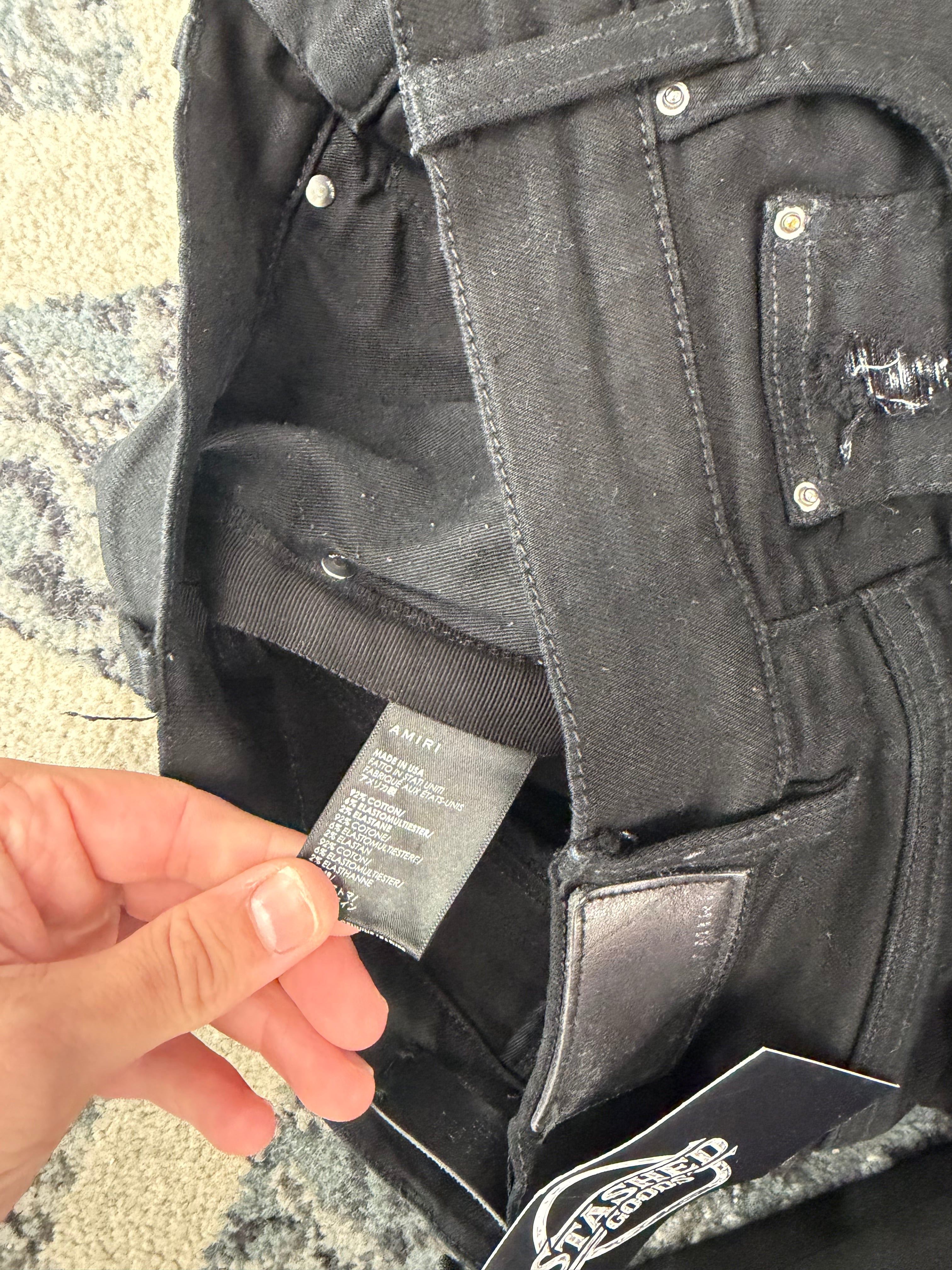 AMIRI black patch mx1 jeans black 30 U
