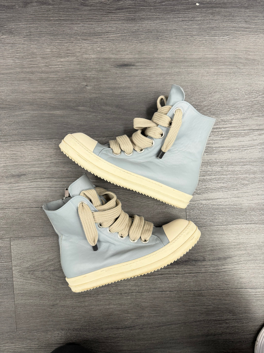 RICK OWENS geobasket hightops baby blue 43.5 (10.5M) NB U