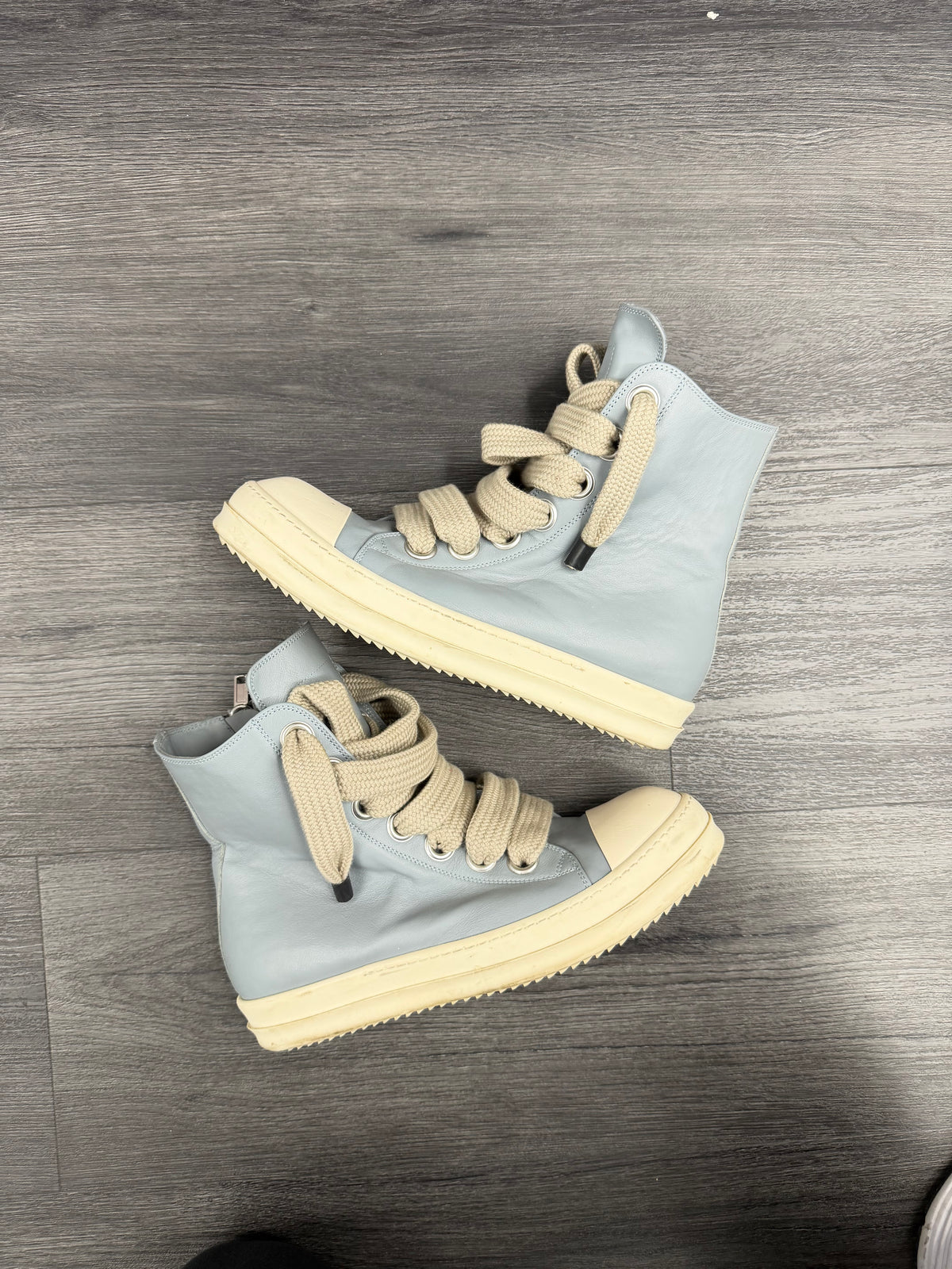 RICK OWENS geobasket hightops baby blue 43.5 (10.5M) NB U