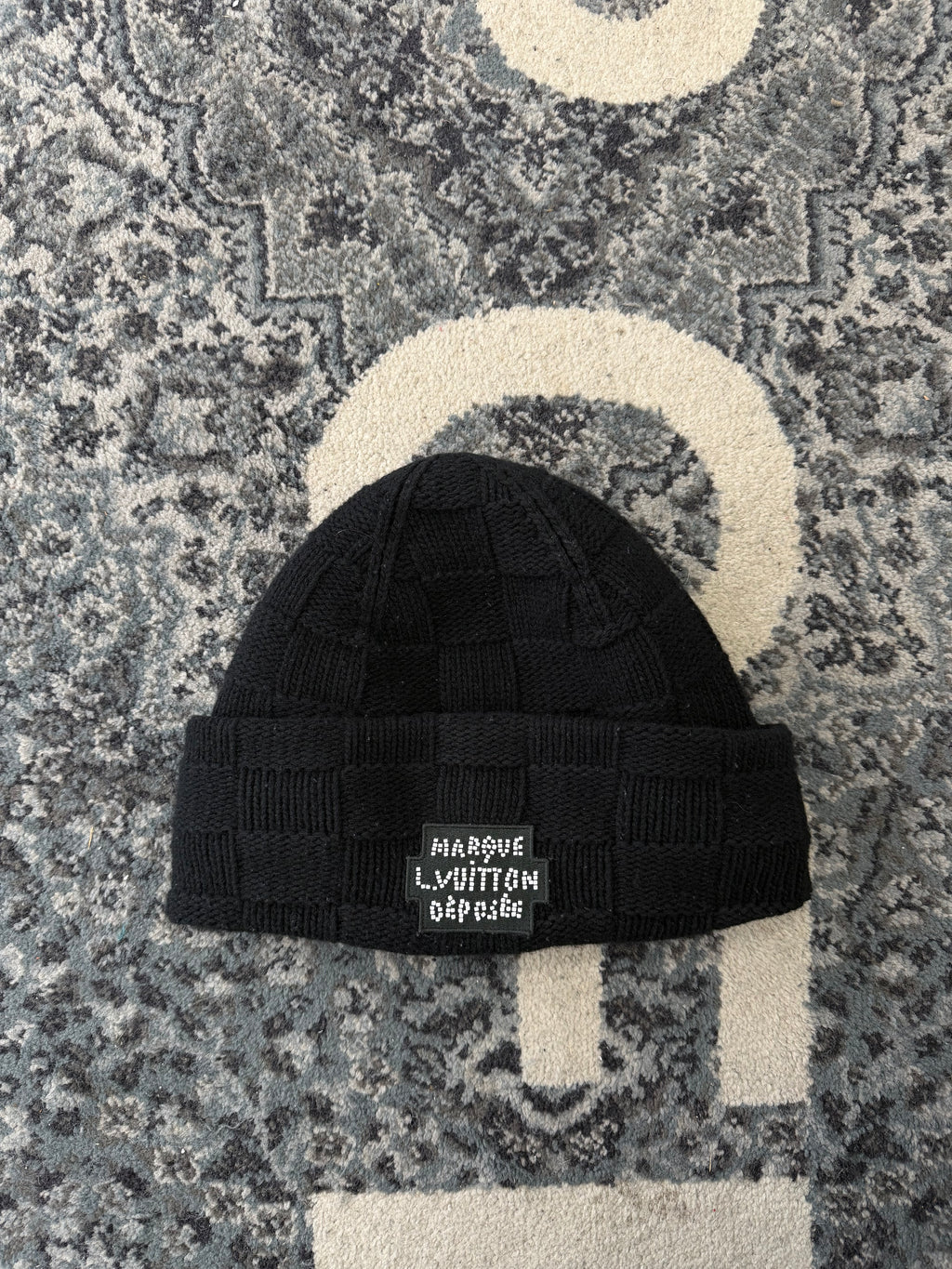 LV crush damoflage beanie black OS U
