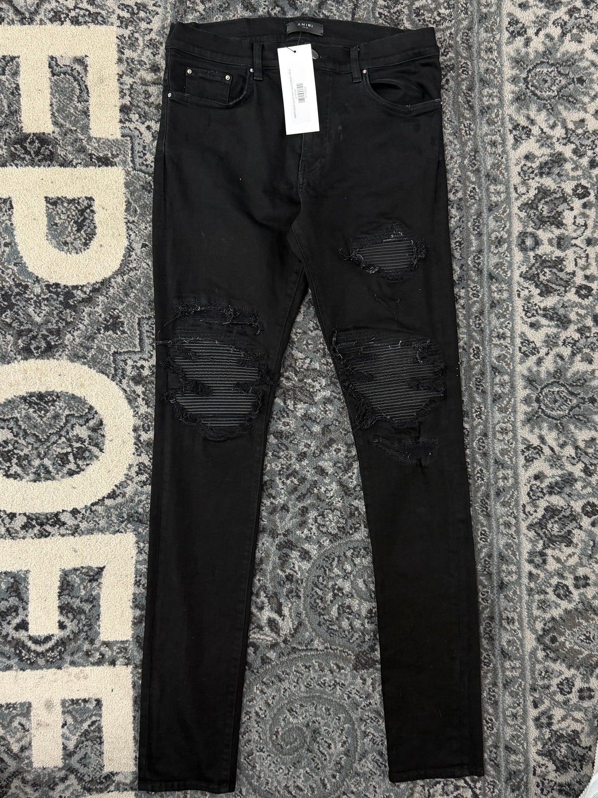 AMIRI black patch mx1 jeans black 33 U
