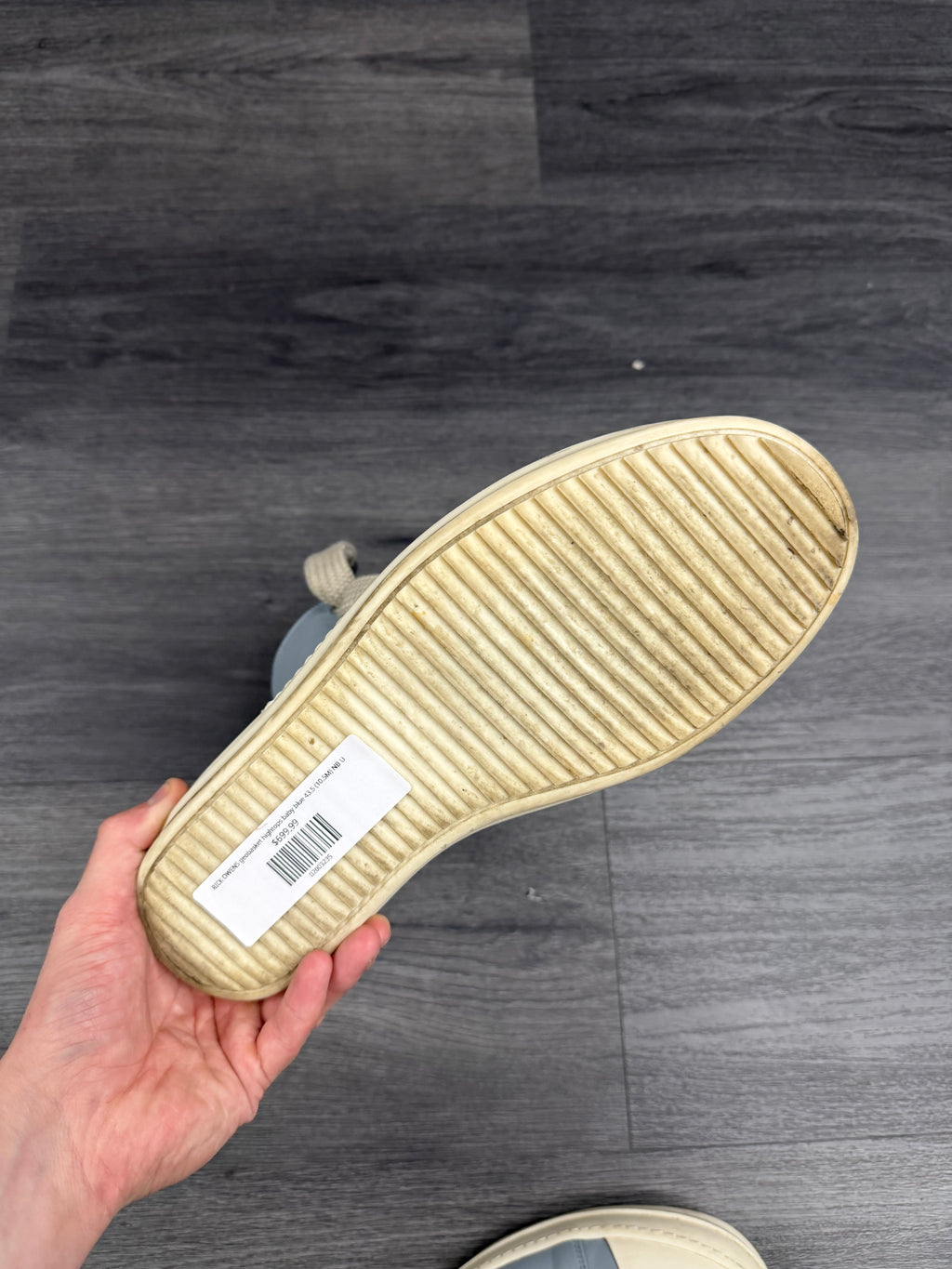 RICK OWENS geobasket hightops baby blue 43.5 (10.5M) NB U