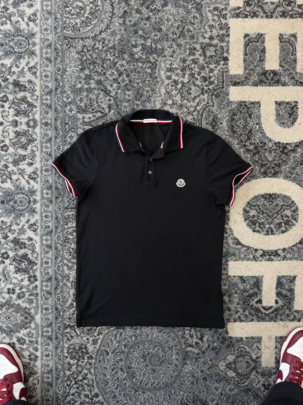 MONCLER maglia polo shirt black S U
