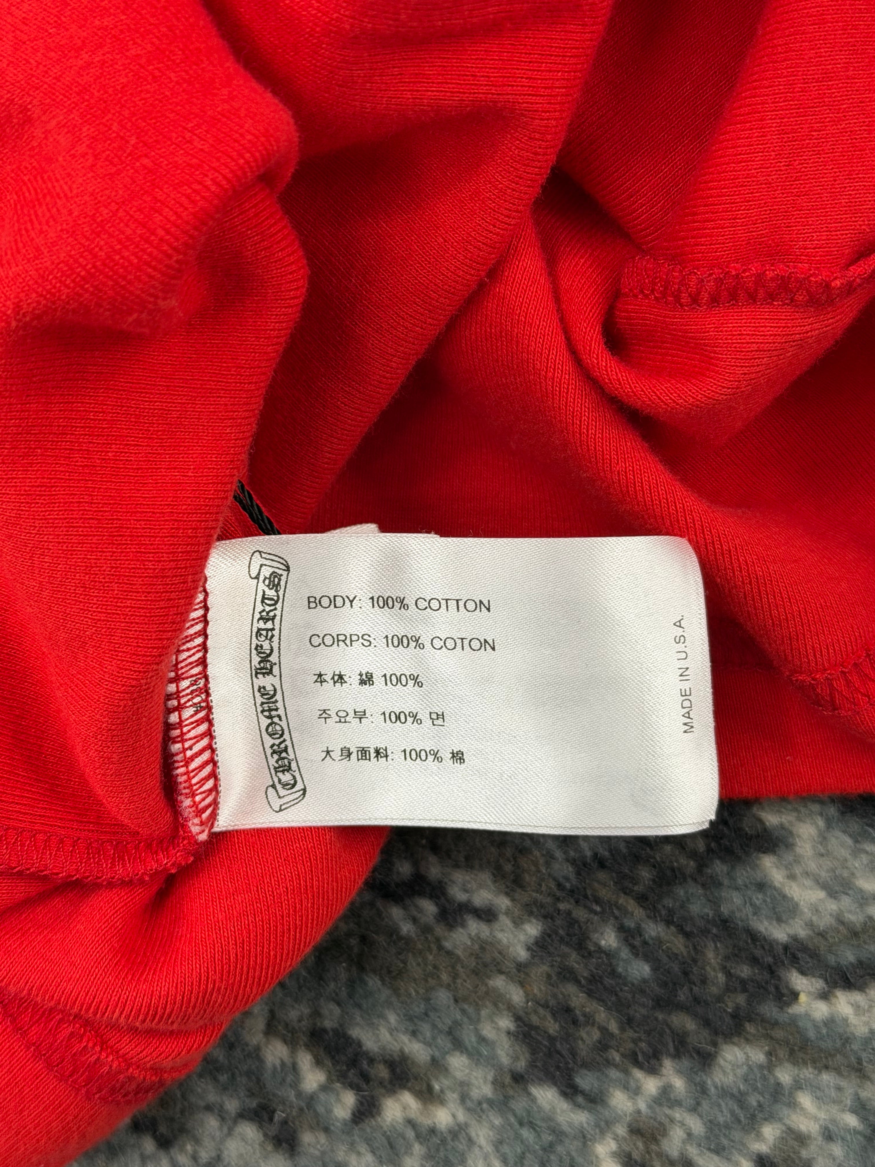 CHROME HEARTS baseball longsleeve shirt black/red L U