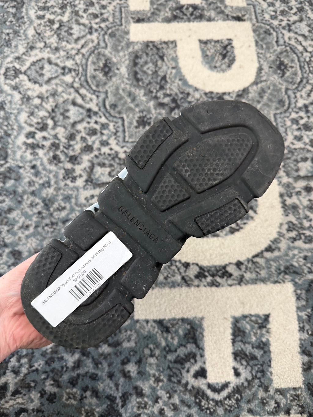 BALENCIAGA "graffiti" speed runners 44 (11M) NB U