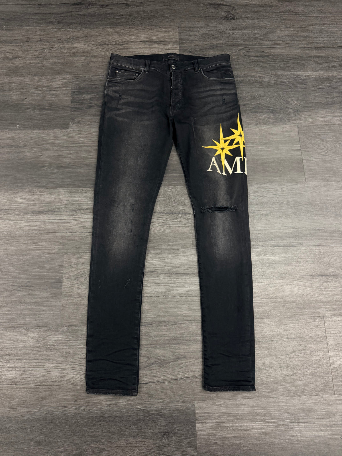 Amiri Starburst applique black Skinny Jeans Size 36 U