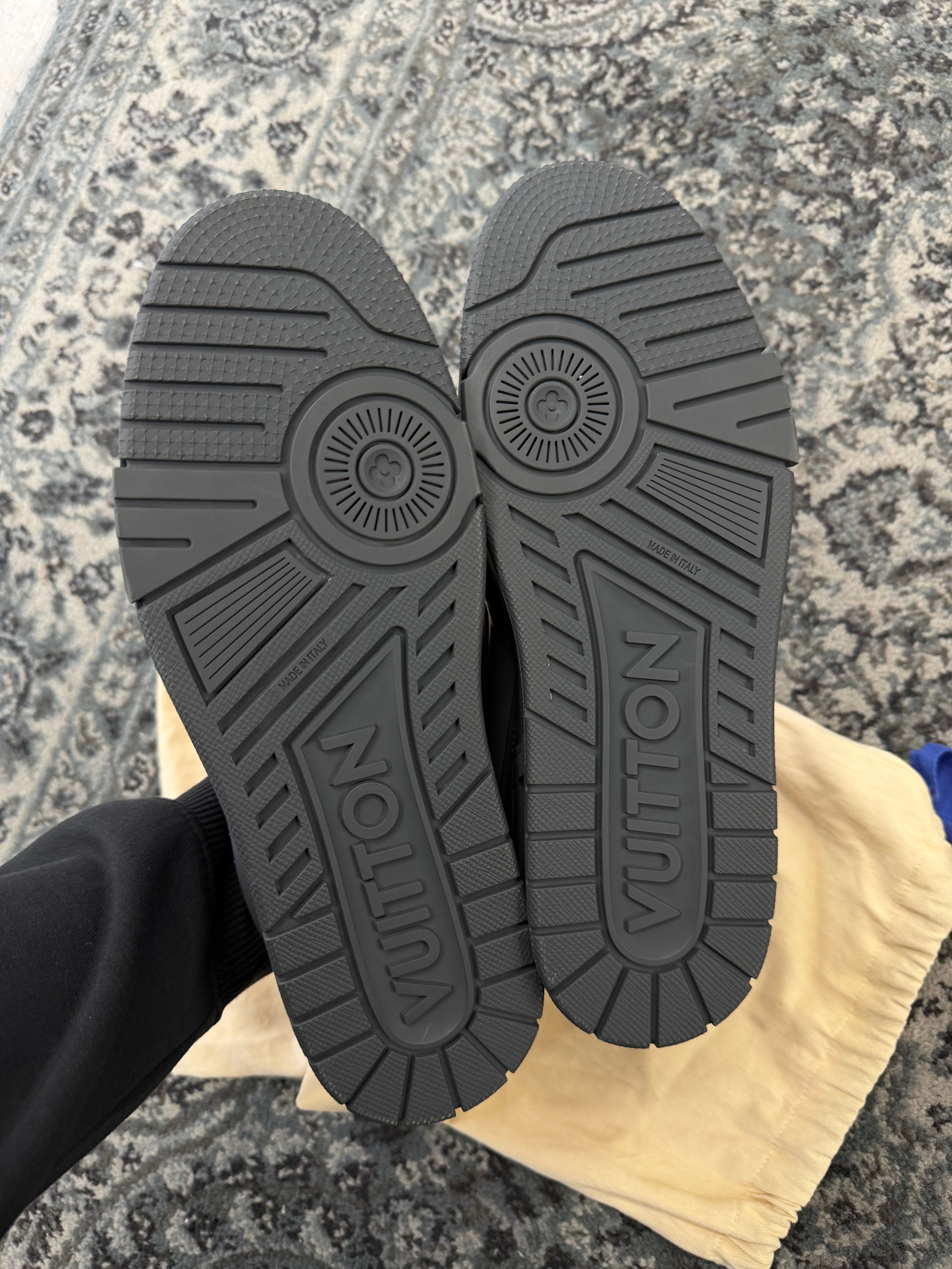 LV Padded Storm Grey Trainers Size 8.5/9 US U NB