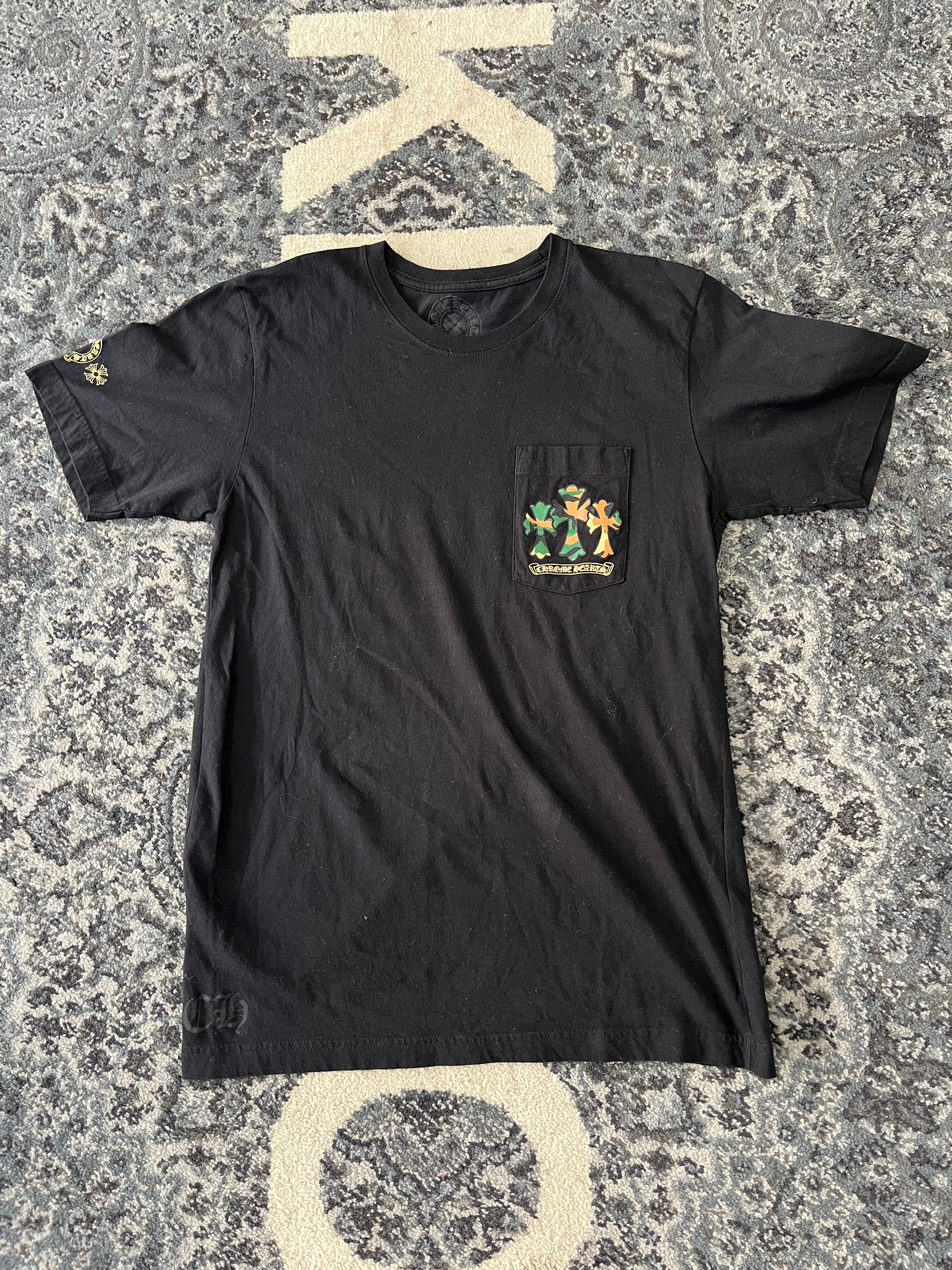 CHROME HEARTS camo horseshoe shirt black L U