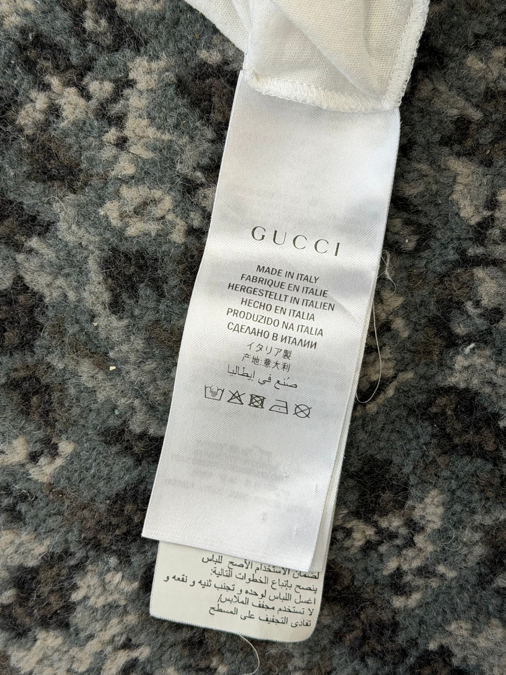 GUCCI stripe logo shirt white L u