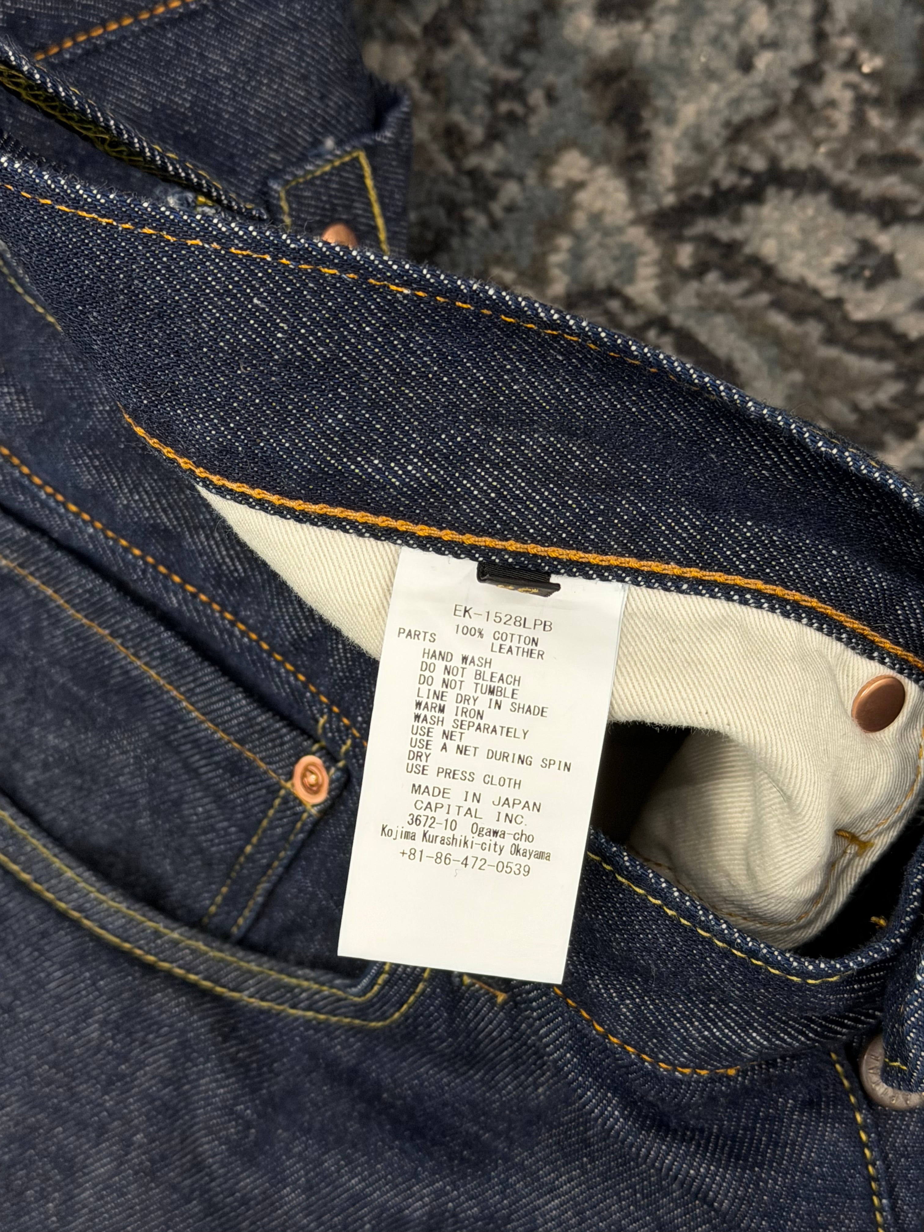 KAPITAL 14oz denim jeans dark blue 38 U