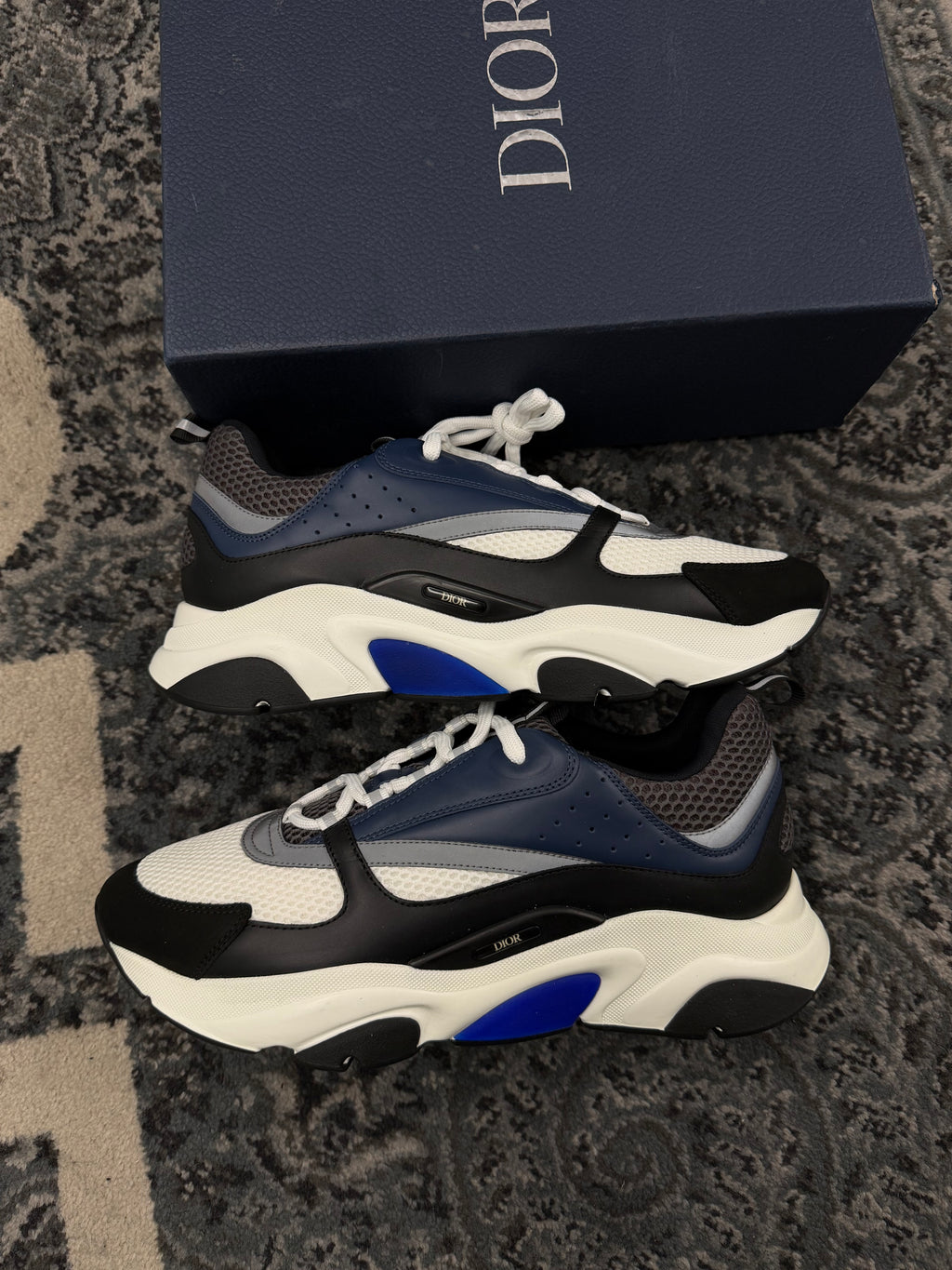 DIOR b22 runners navy/white 47 (13-14M) OG ALL DS