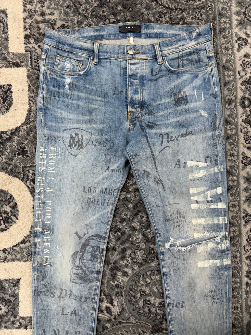 Amiri Stencil blue jeans 36 U