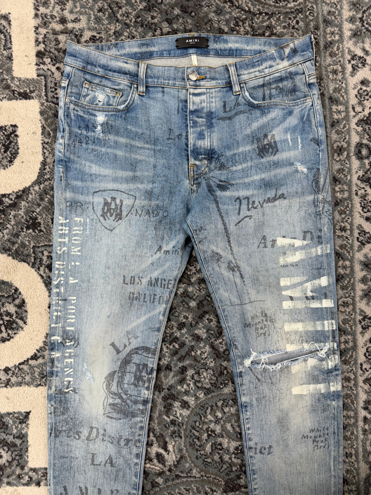 Amiri Stencil blue jeans 36 U