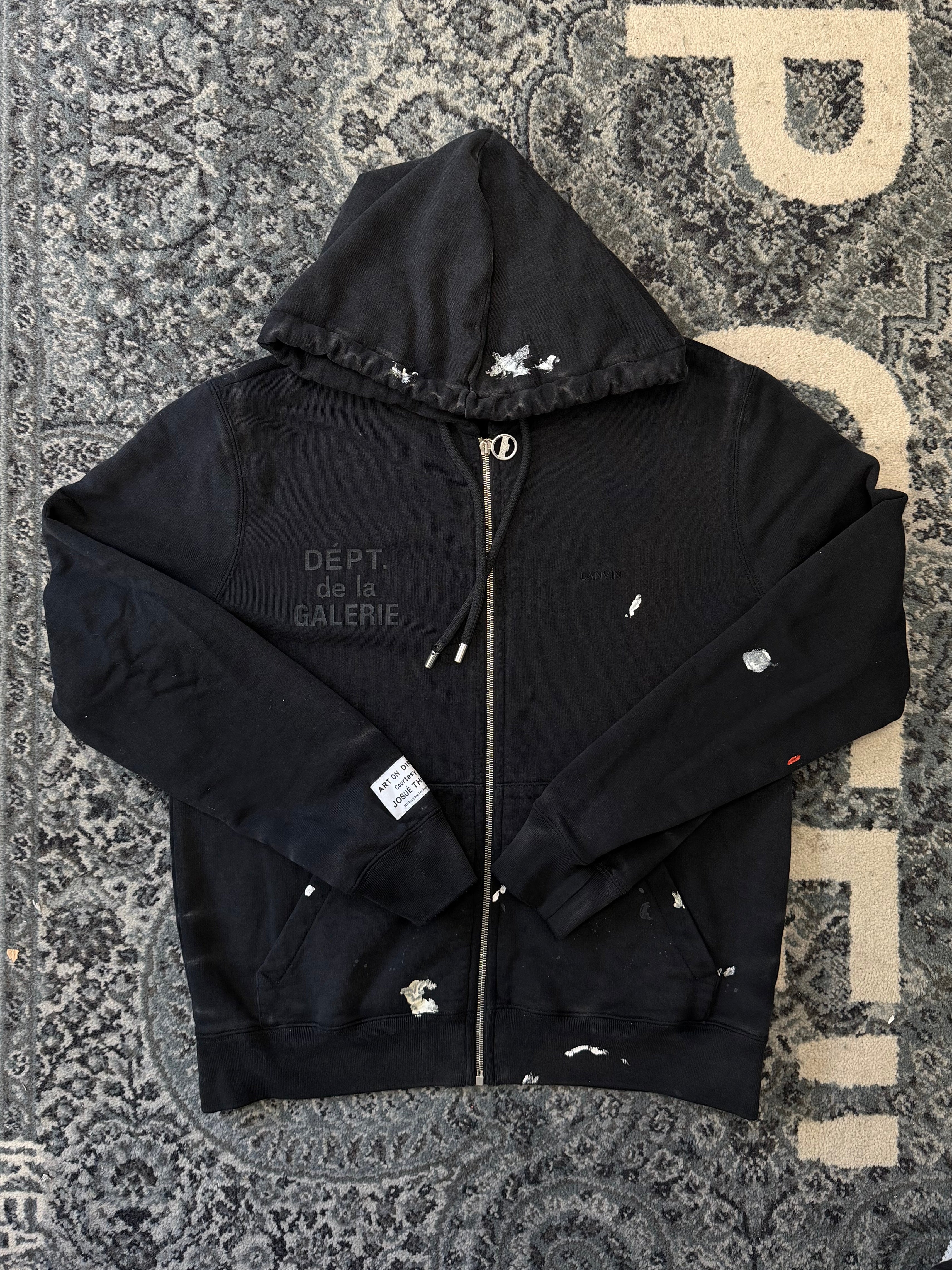 GALLERY DEPT x LANVIN paint zip up black L U