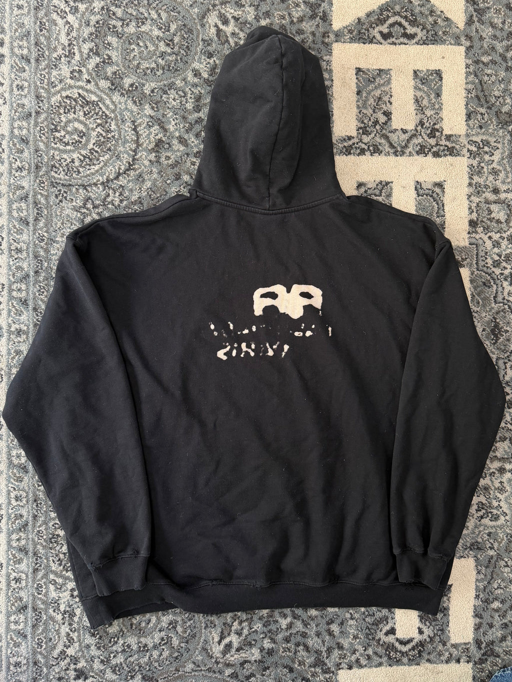 BALENCIAGA graffiti logo hoodie black (fits XL-XXL) U