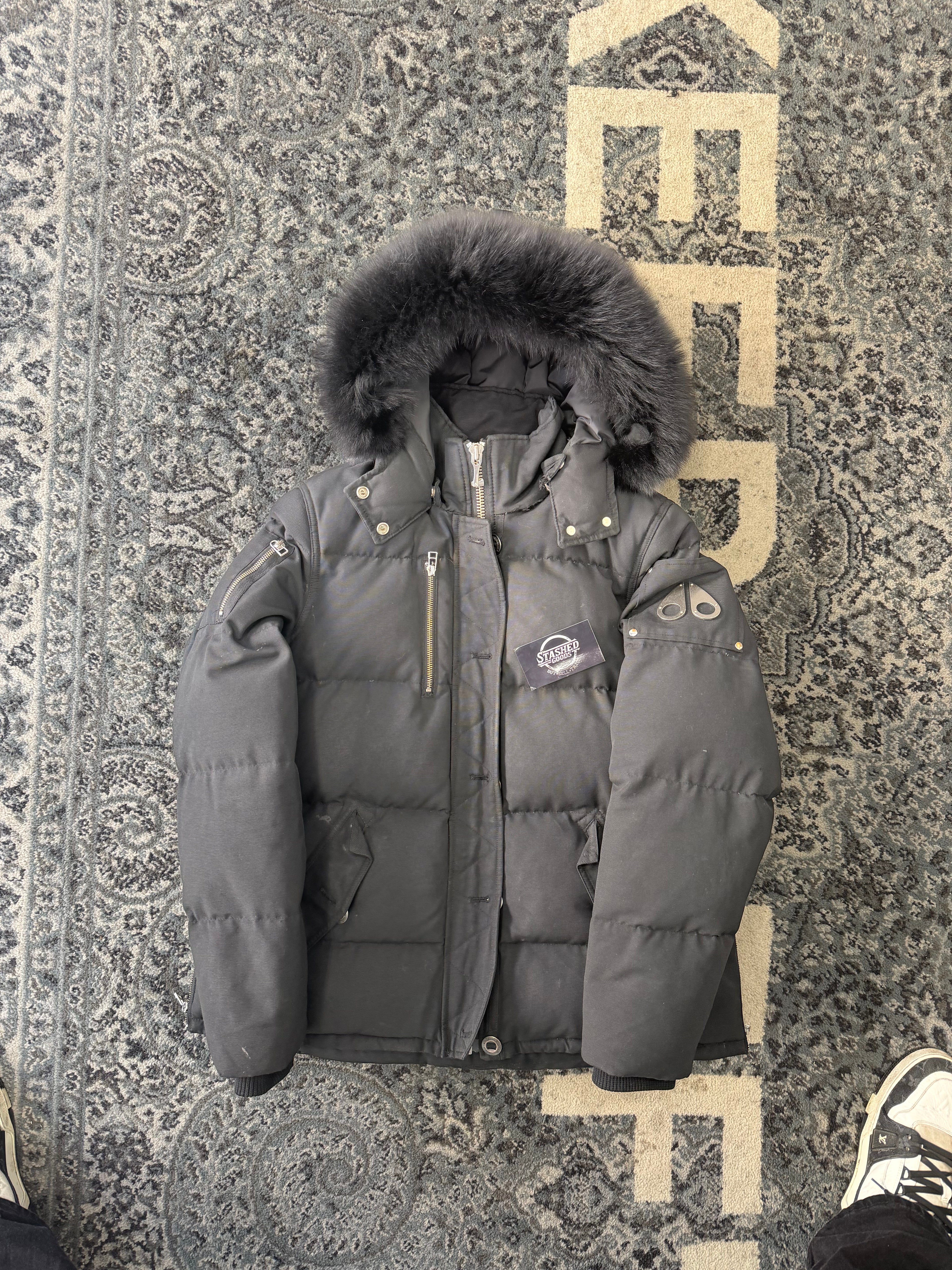 MOOSE KNUCKLES 3q parka jacket black XXL fits L-XL (flawed)