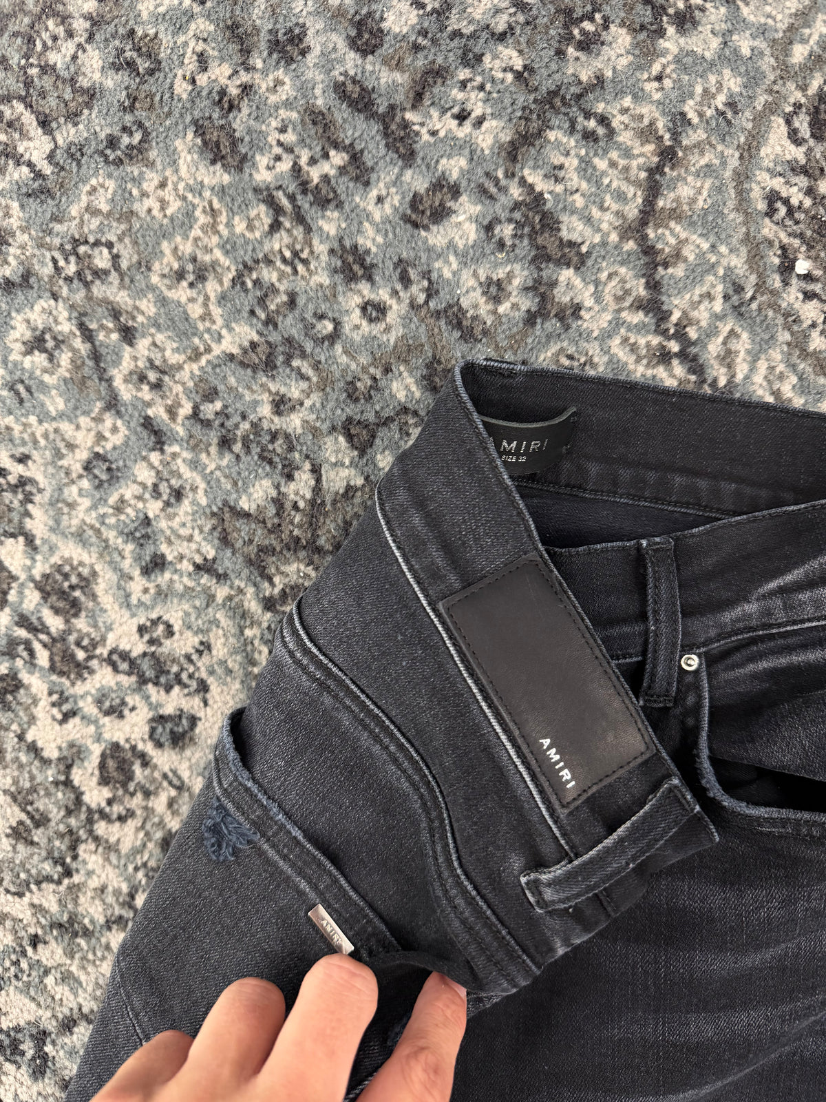 AMIRI green patch mx1 jeans black 32 U