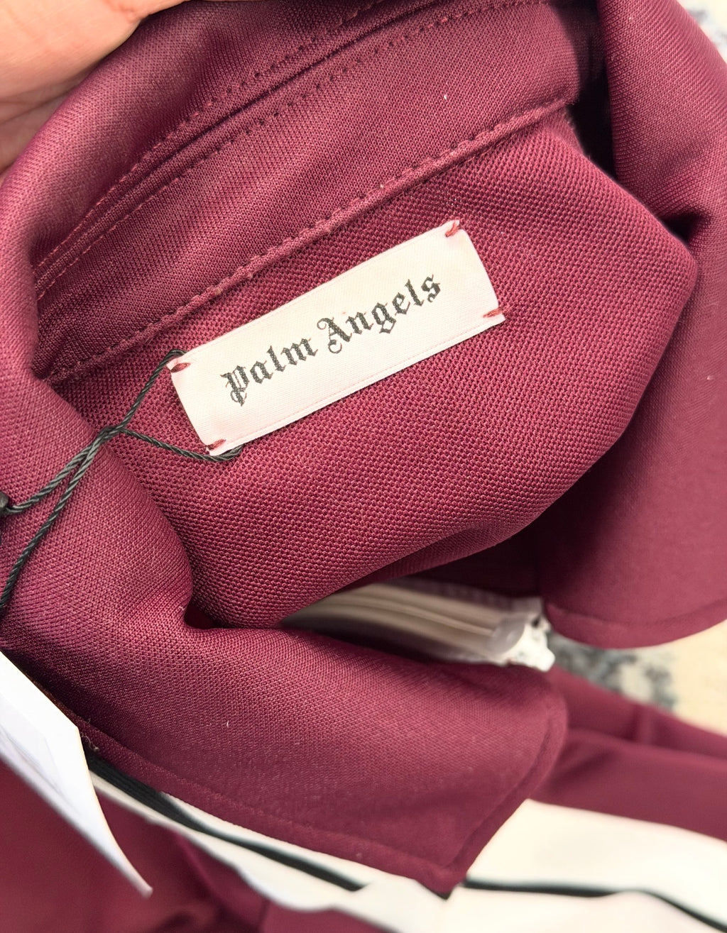 PALM ANGELS track jacket burgundy L U