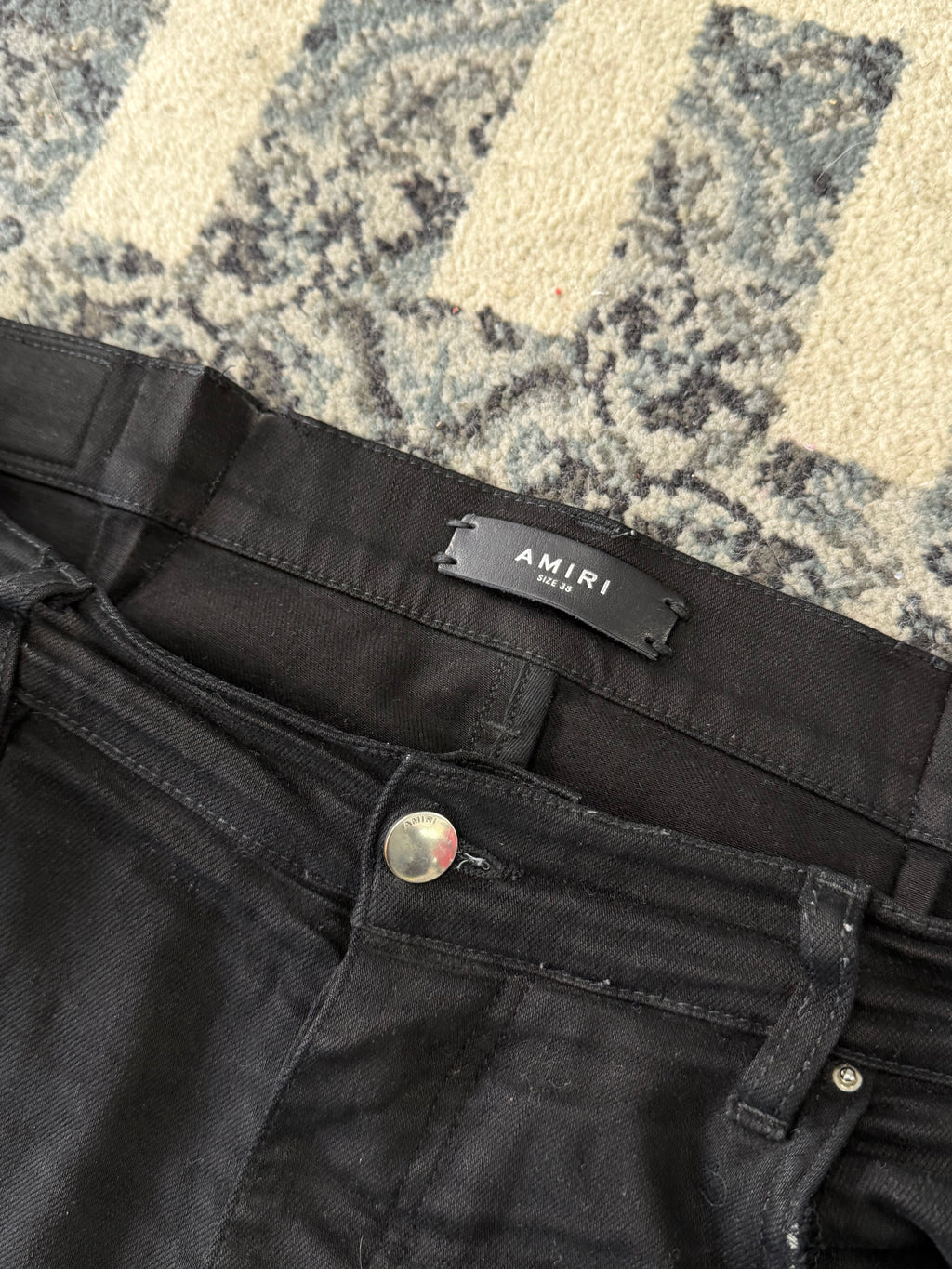 AMIRI black patch mx1 jeans black 38 U