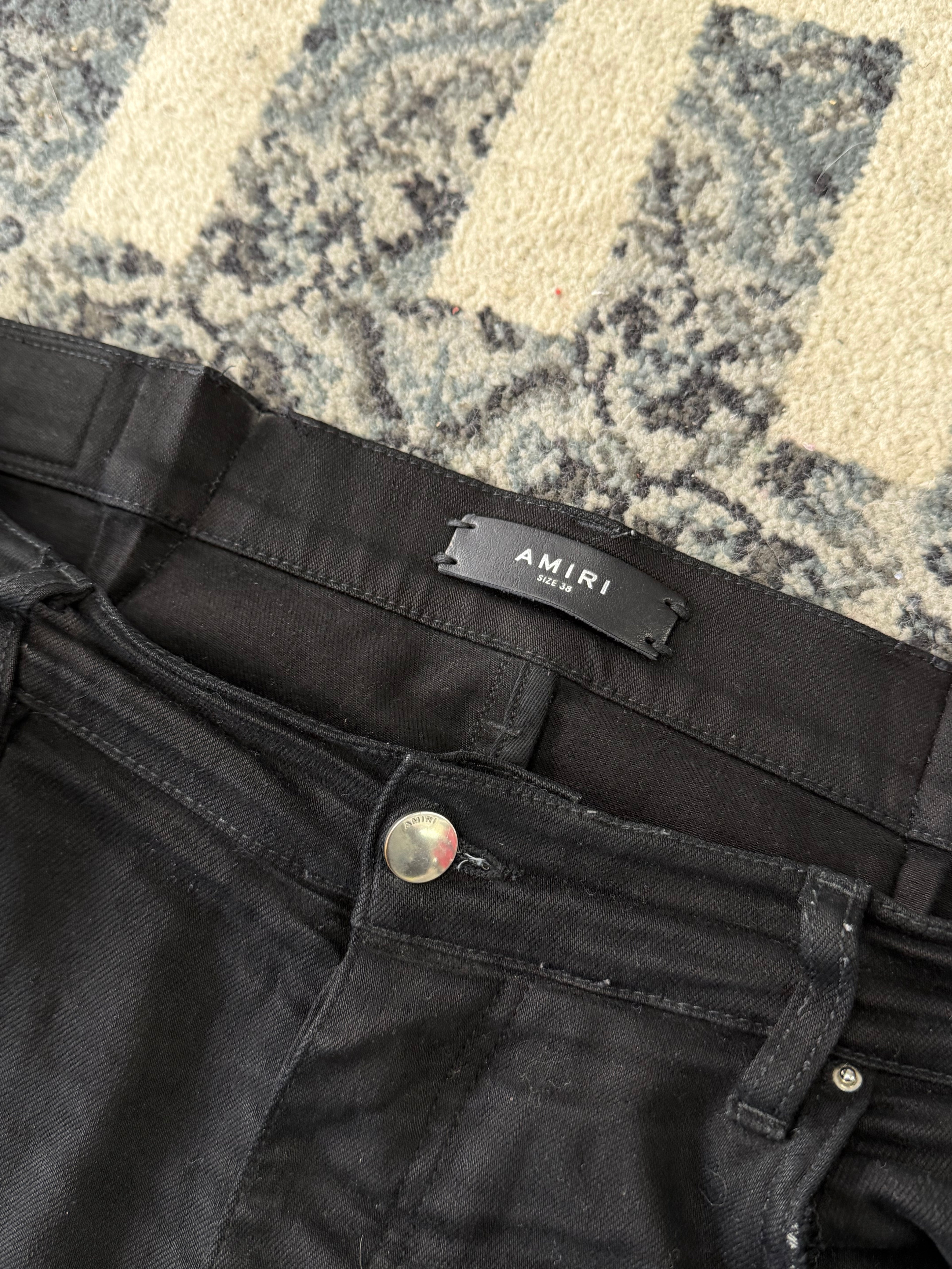 AMIRI black patch mx1 jeans black 38 U