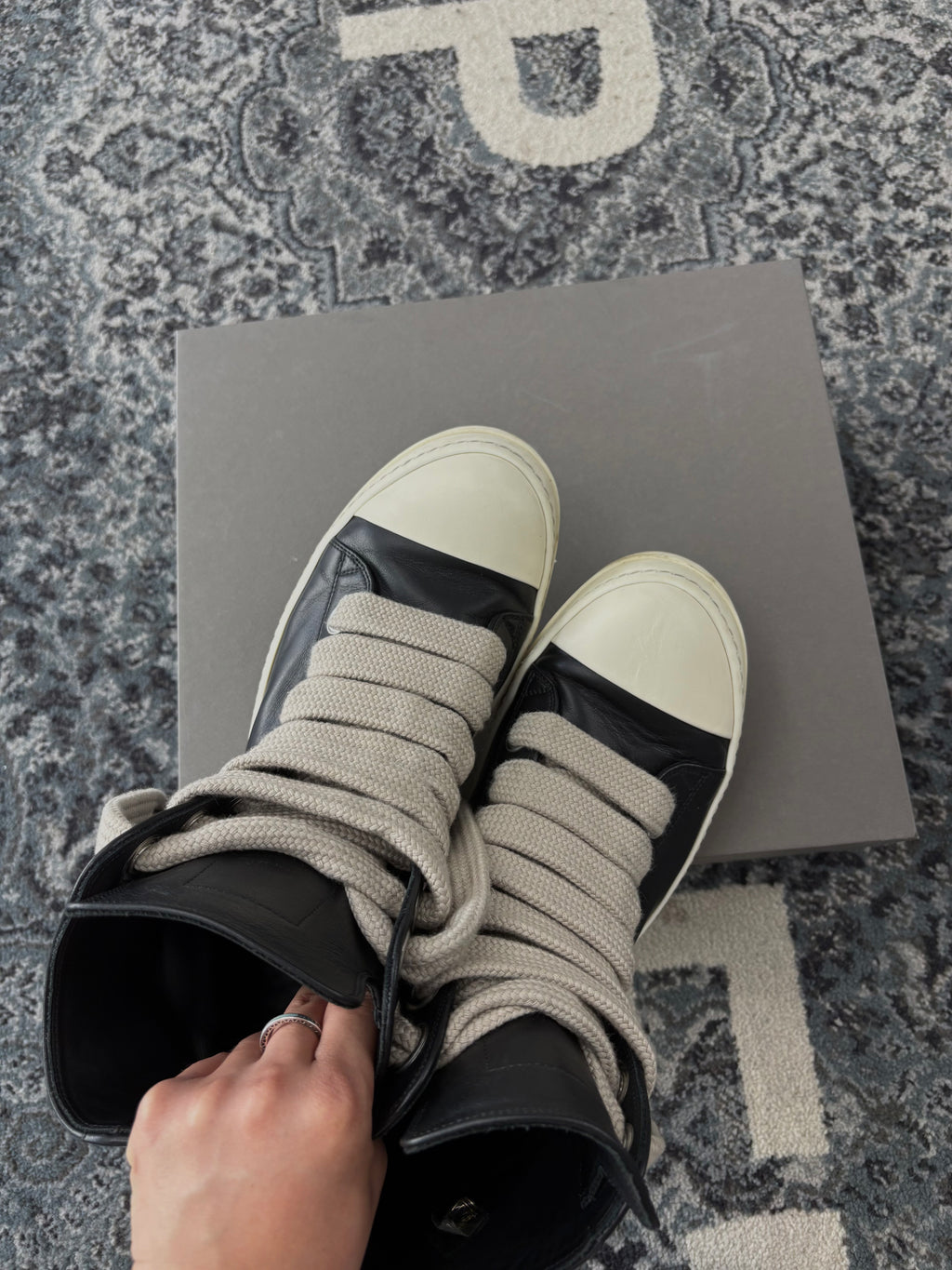 Rick Owens jumbo laces sz 45 U