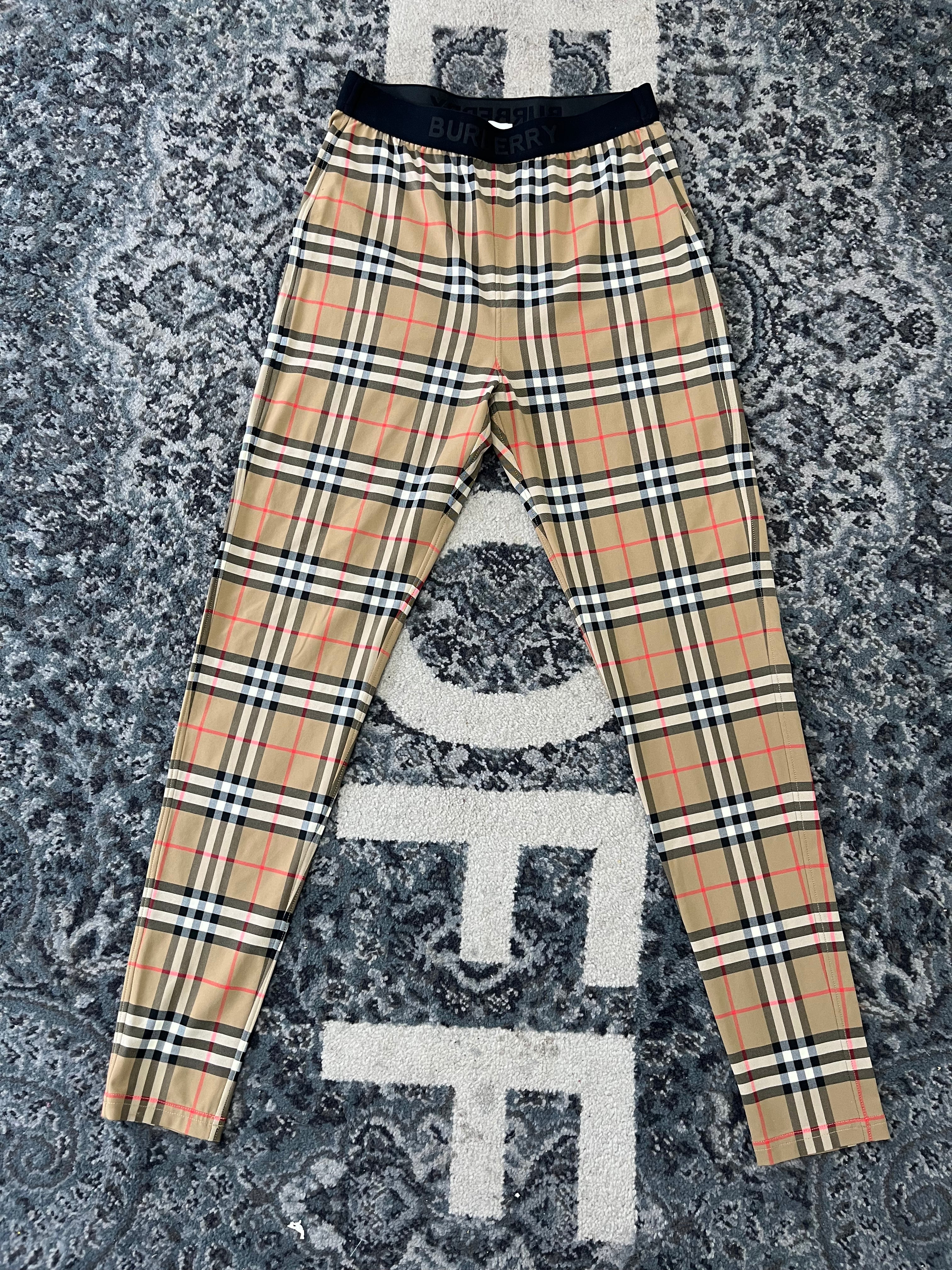 BURBERRY plaid leggings S U