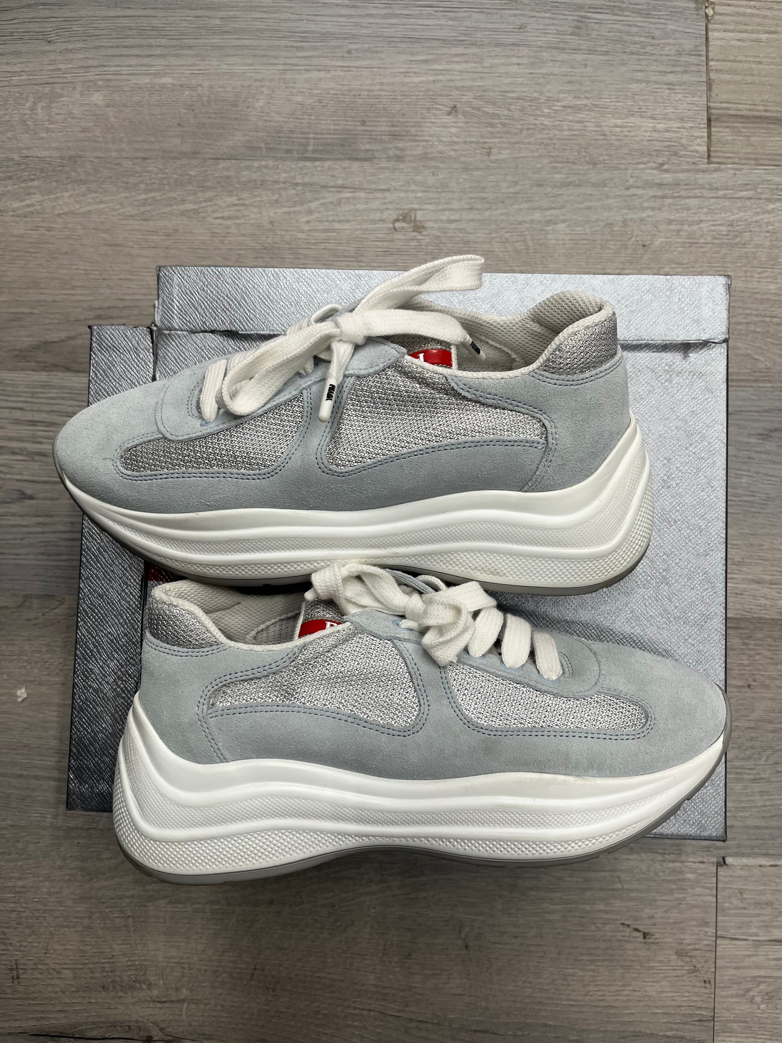 PRADA americas cup sneakers  blue 37 (7W) OG ALL U