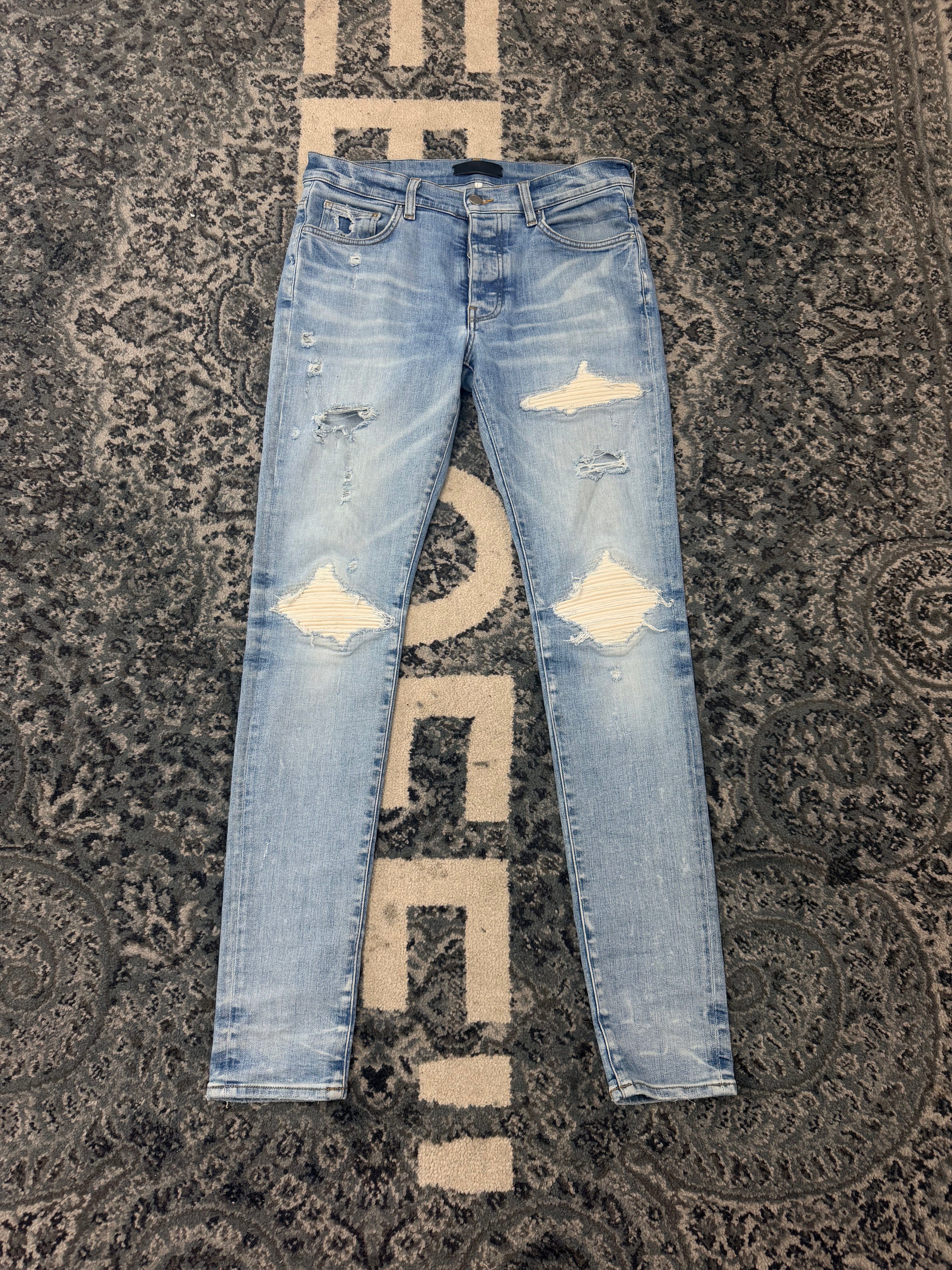 Amiri MX1 White Patch Jeans Size 32 U