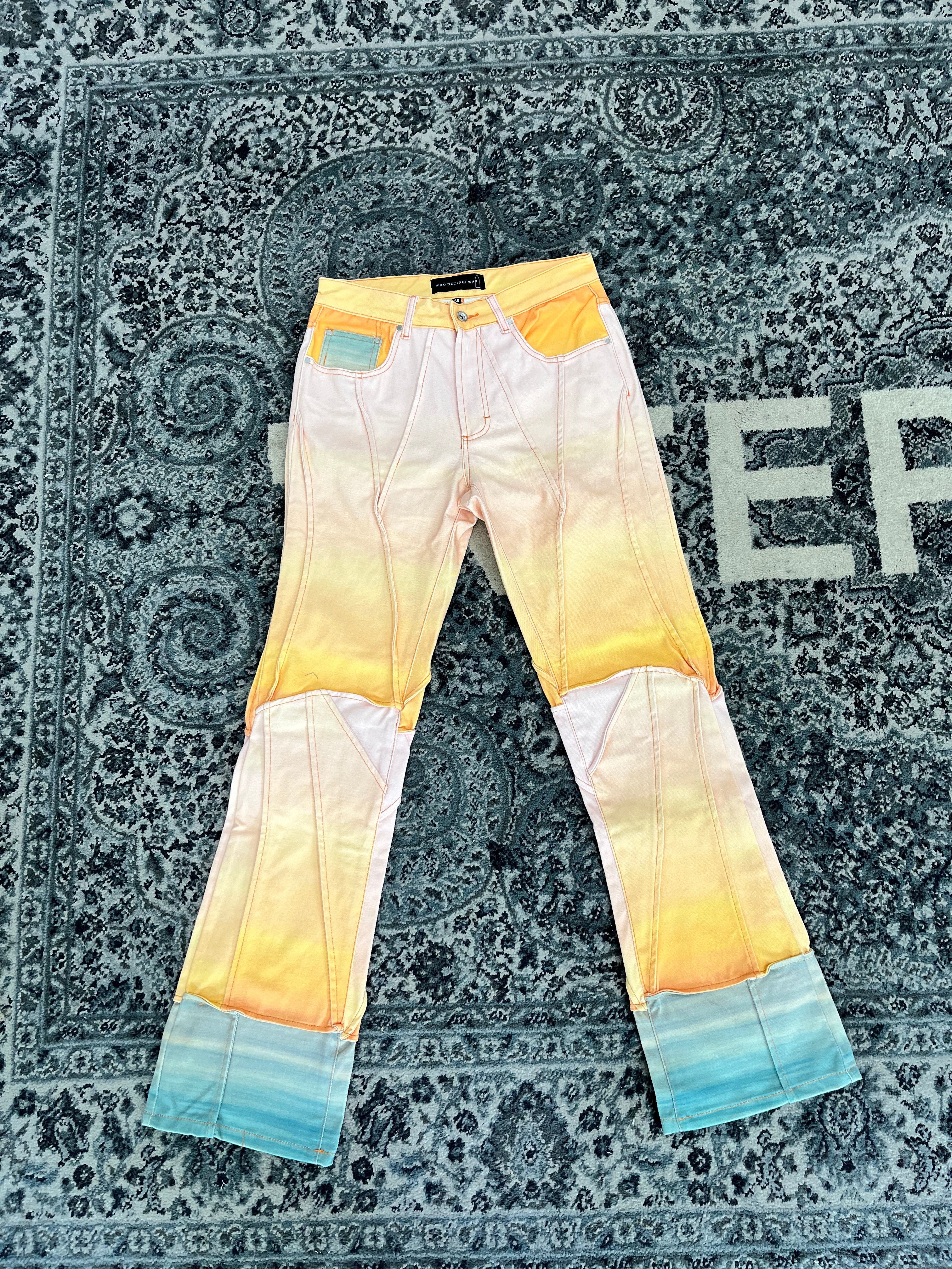WHO DECIDES WAR "orange sunset" jeans 30 DSWT
